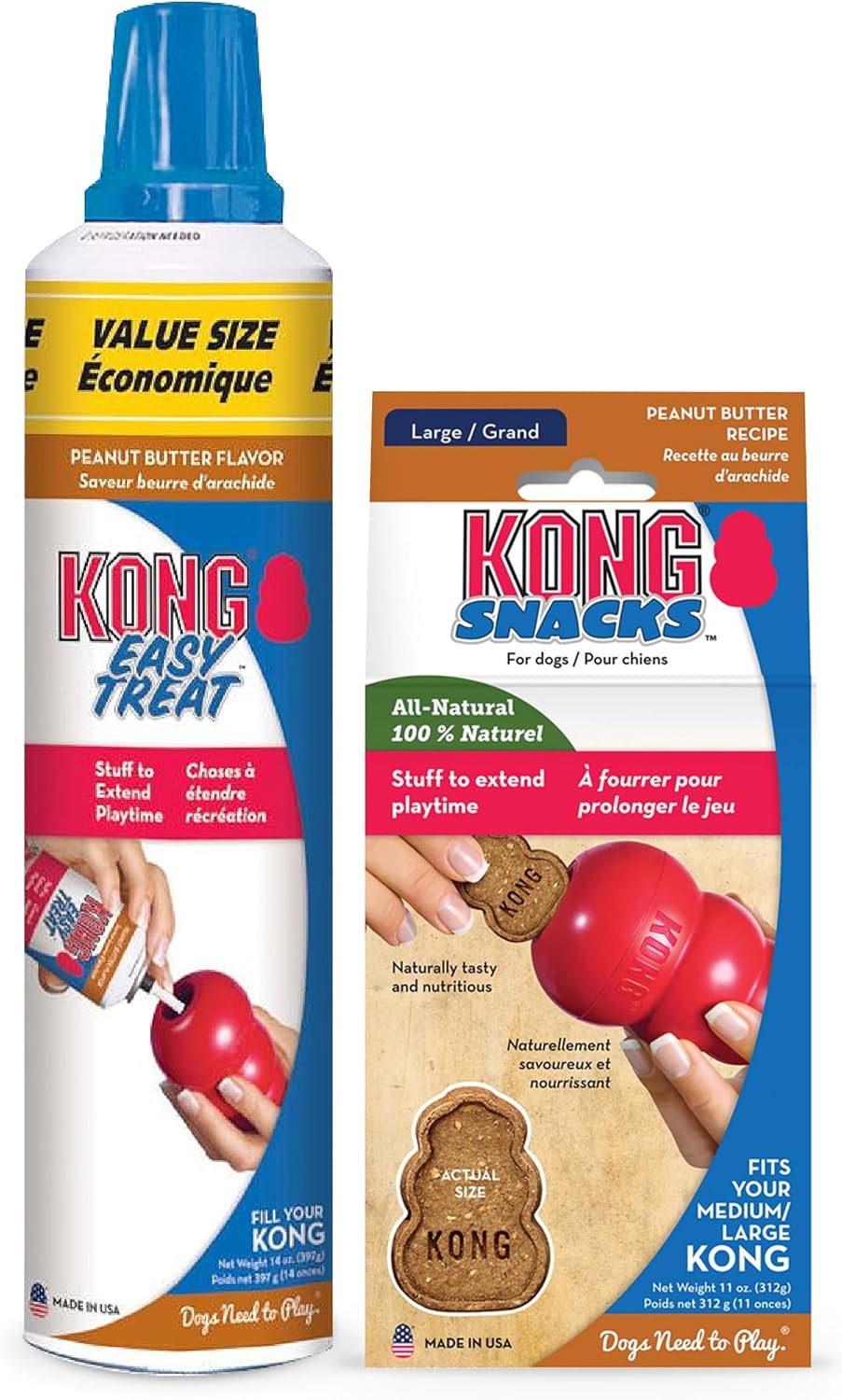 KONG-Easy-Treat-14oz-&-Snack-Combo,-Peanut-Butter---Large--1289