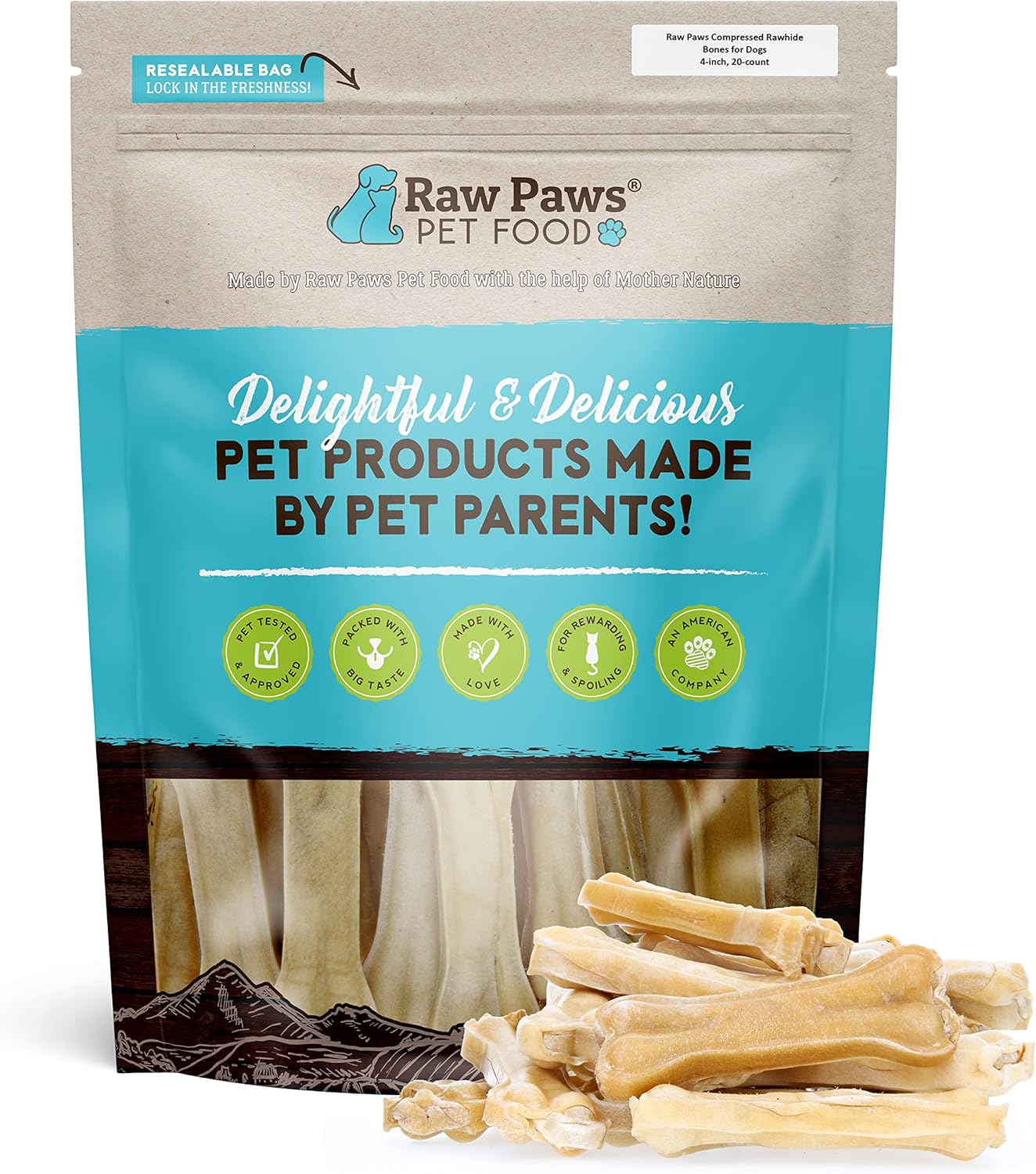 Raw-Paws-4-inch-Compressed-Rawhide-Bones-for-Dogs,-20-Count---Packed-USA-238