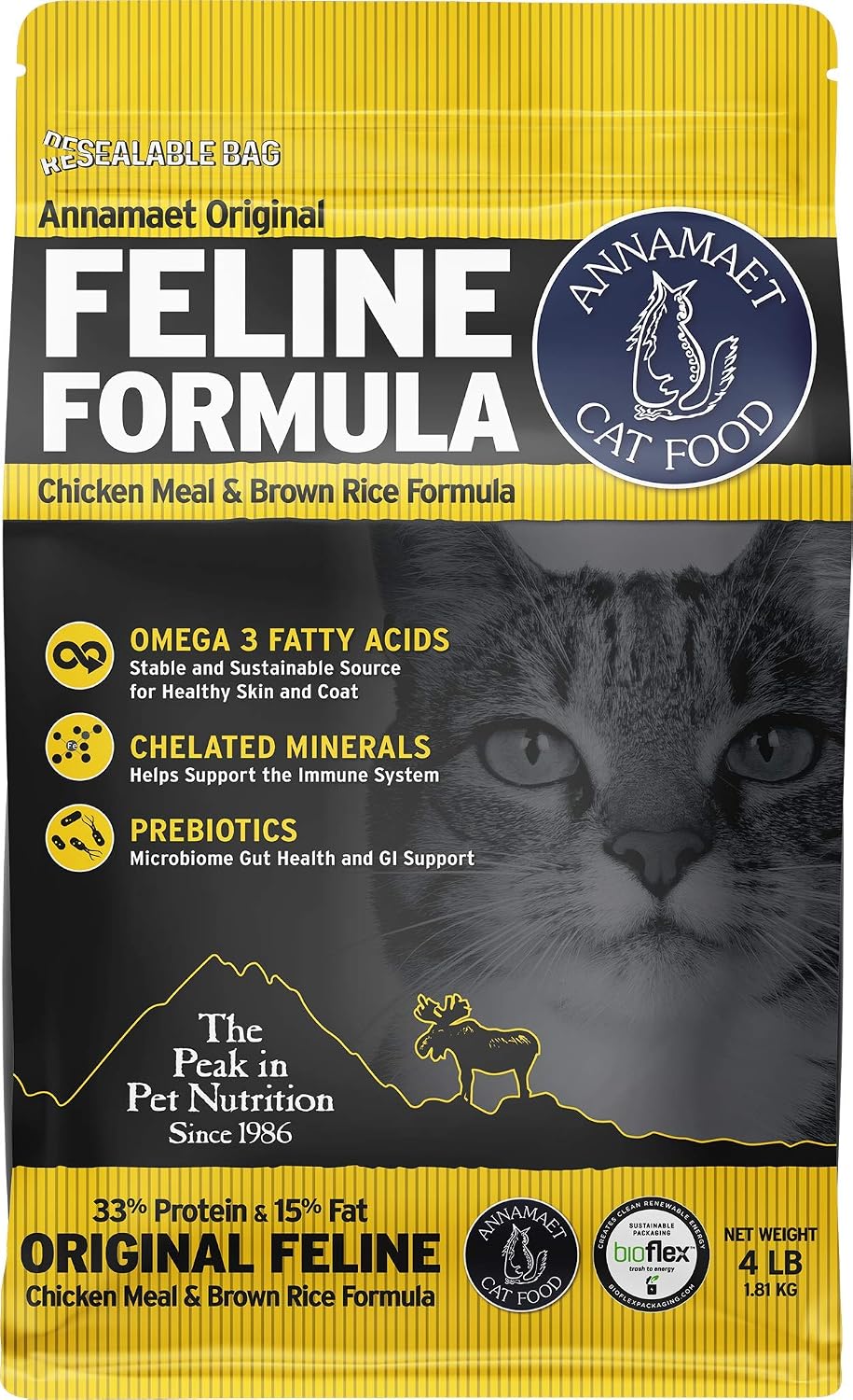 Annamaet-Original-Feline-Formula-Dry-Cat-Food,-(Chicken-&-Brown-Rice),-4-lb-Bag-313