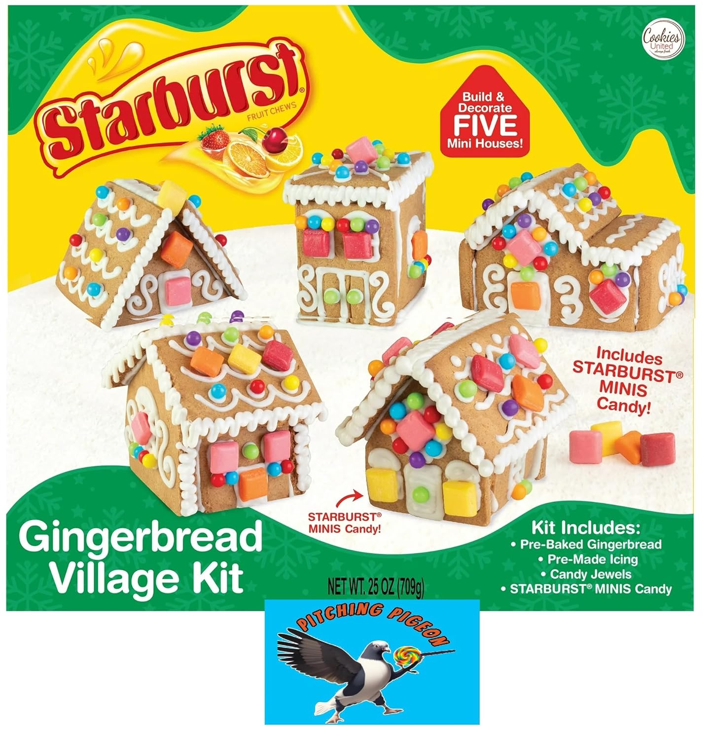 Starburst-Gingerbread-Christmas-Holiday-Cookie-Village-Kit-4135