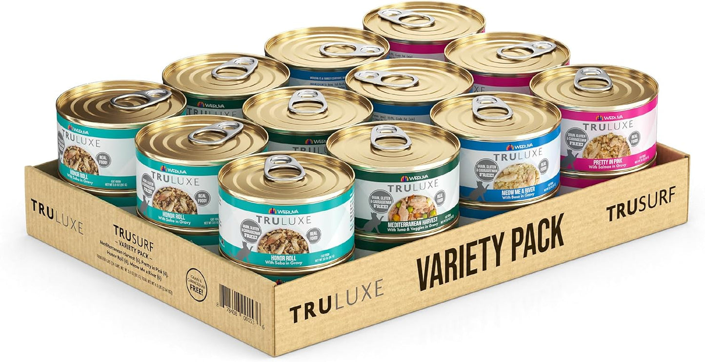 Weruva-Truluxe-Cat-Food,-Variety-Pack,-Trusurf,-Wet-Cat-Food,-3Oz-(Pack-24)--1373