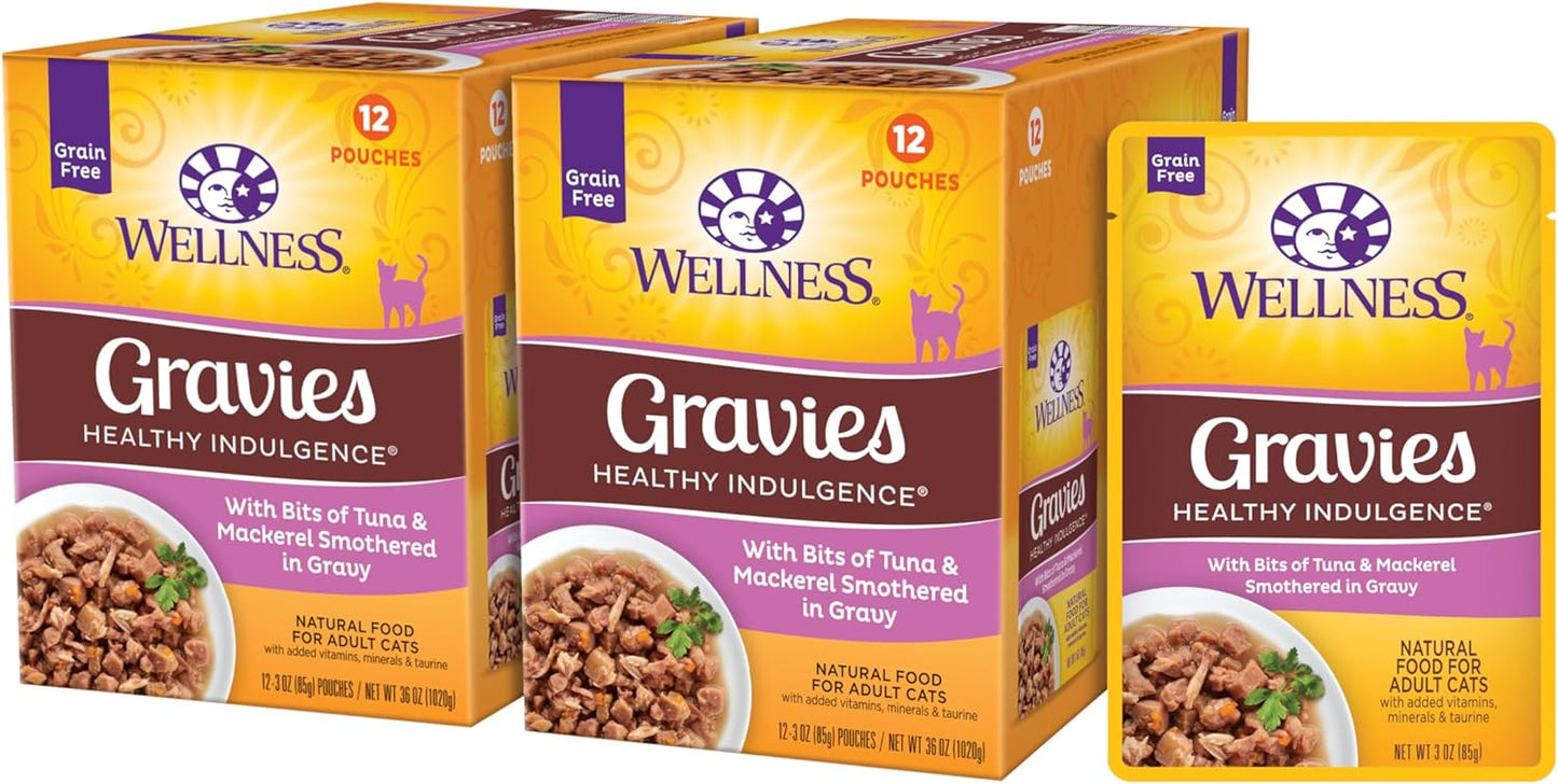 Wellness-Healthy-Indulgence-Gravy-Adult-Wet-Cat-Food,-Natural,-Protein-Rich,-Grain-3-Pouch,-Pack,1336