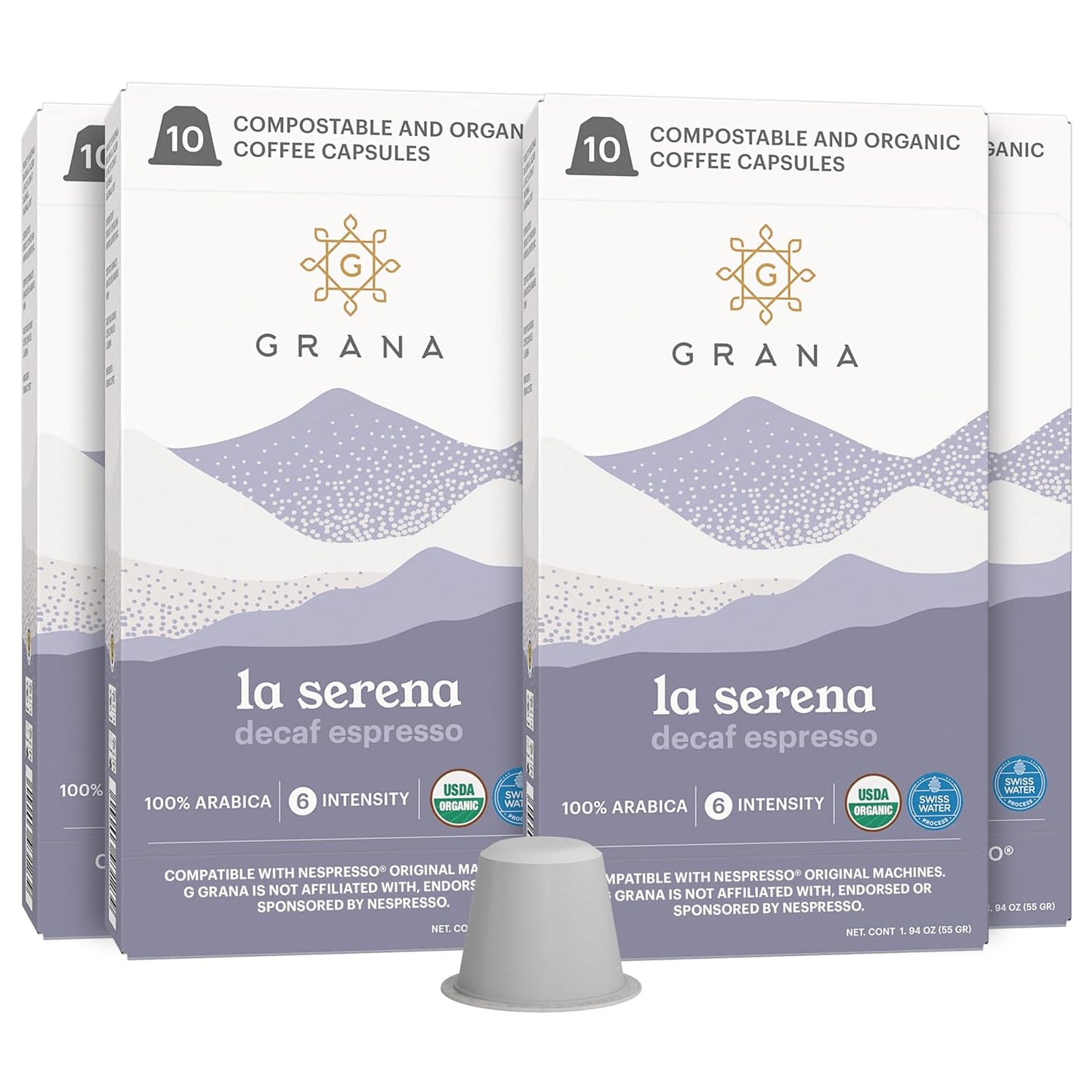 G-GRANA-Cápsulas-de-café-descafeinado,-compatibles-con-Nespresso-OriginalLine,-40-tostado523