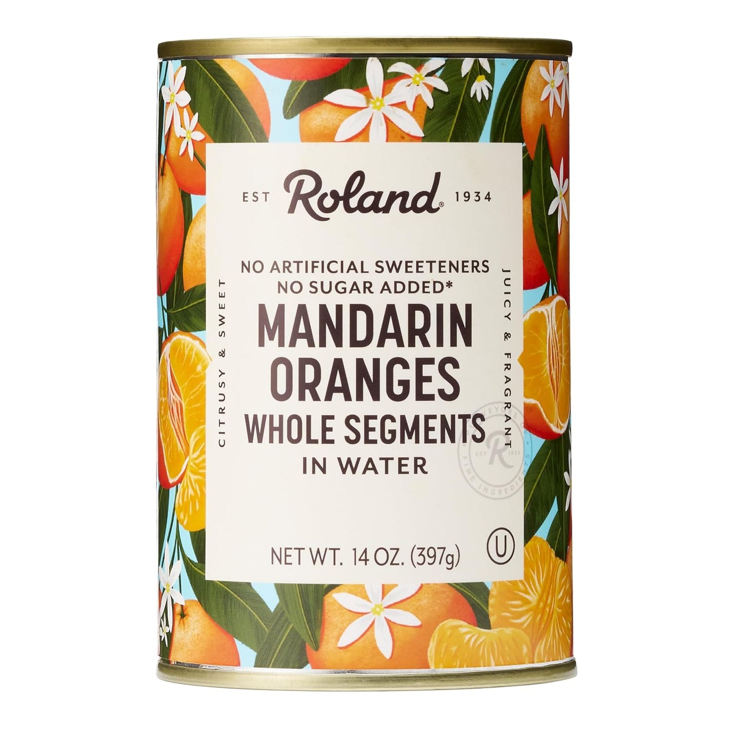 Roland-Foods-Fancy-Whole-Mandarin-Orange-Segments-in-Water,-14-Ounce-Can,-Pack-174