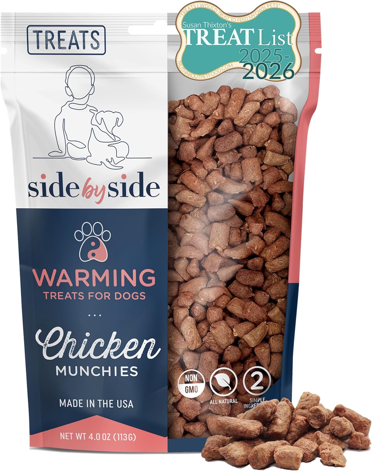 Side-by-Side-Chicken-Munchies,-liofilizados,-golosinas-calientes-para-269