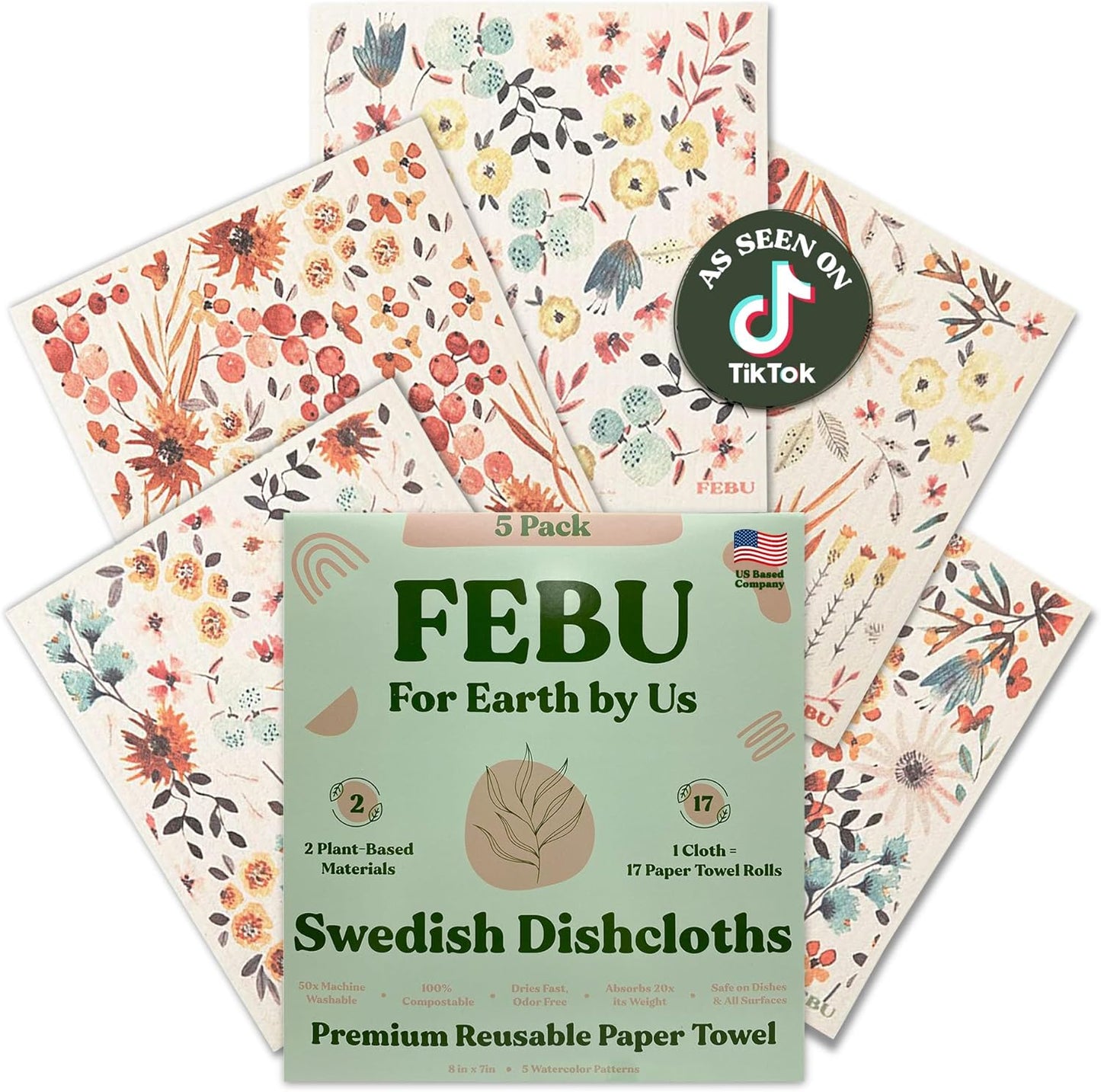 FEBU-Swedish-Dishcloths-for-Kitchen-|-5-Pack-Watercolor-Reusable-4730