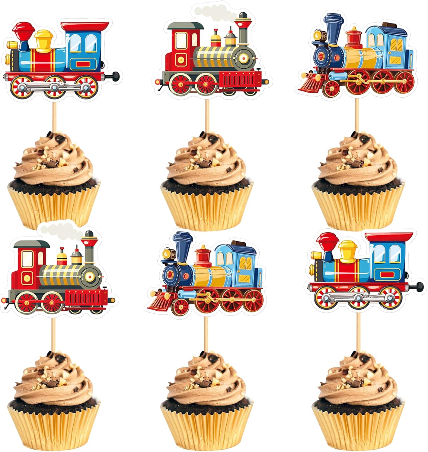 24PCS-Train-Cupcake-Toppers-Retro-Train-Locomotiv-Birthday-Party-Supplies-for-Retro-Party-Shower-1111