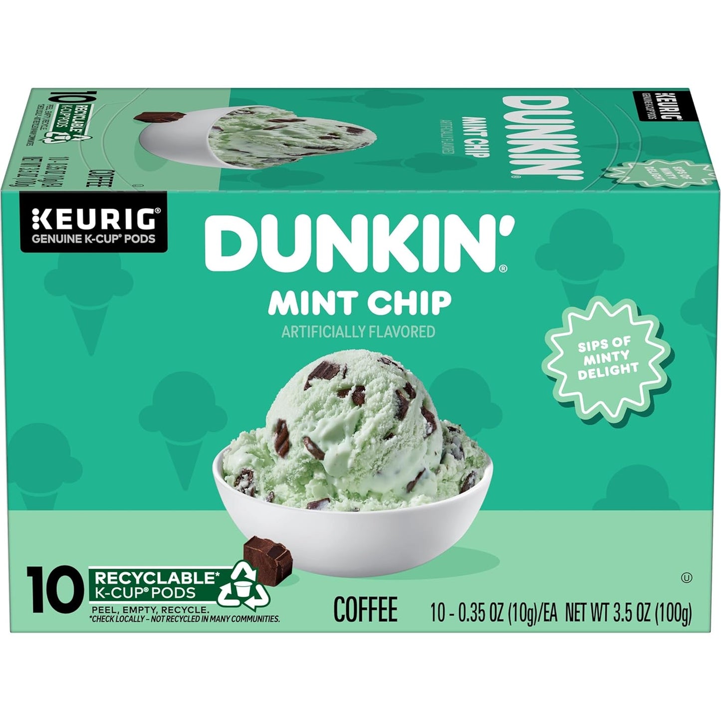 Dunkin'-Mint-Chip---Café-con-sabor-artificial,-cápsulas-Keurig-K-Cup,-de2023