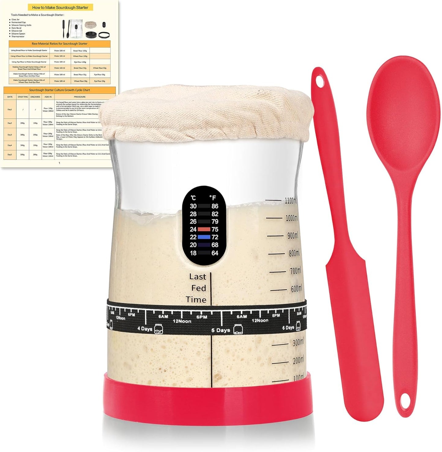 Coco-Bird-Pro-Sourdough-Starter-Kit--50oz-Large-Capacity-Sourdough-Starter-Jar,-Flavorful-Recipes,-774