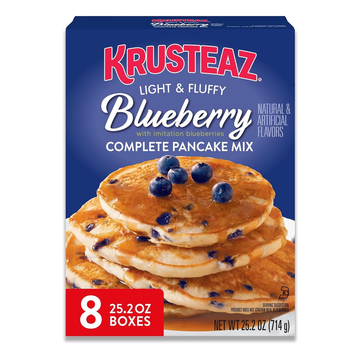 Krusteaz-Complete-Pancake-Mix,-Blueberry-Pancake-Mix,-25.2-Ounce-Box-(Pack-5