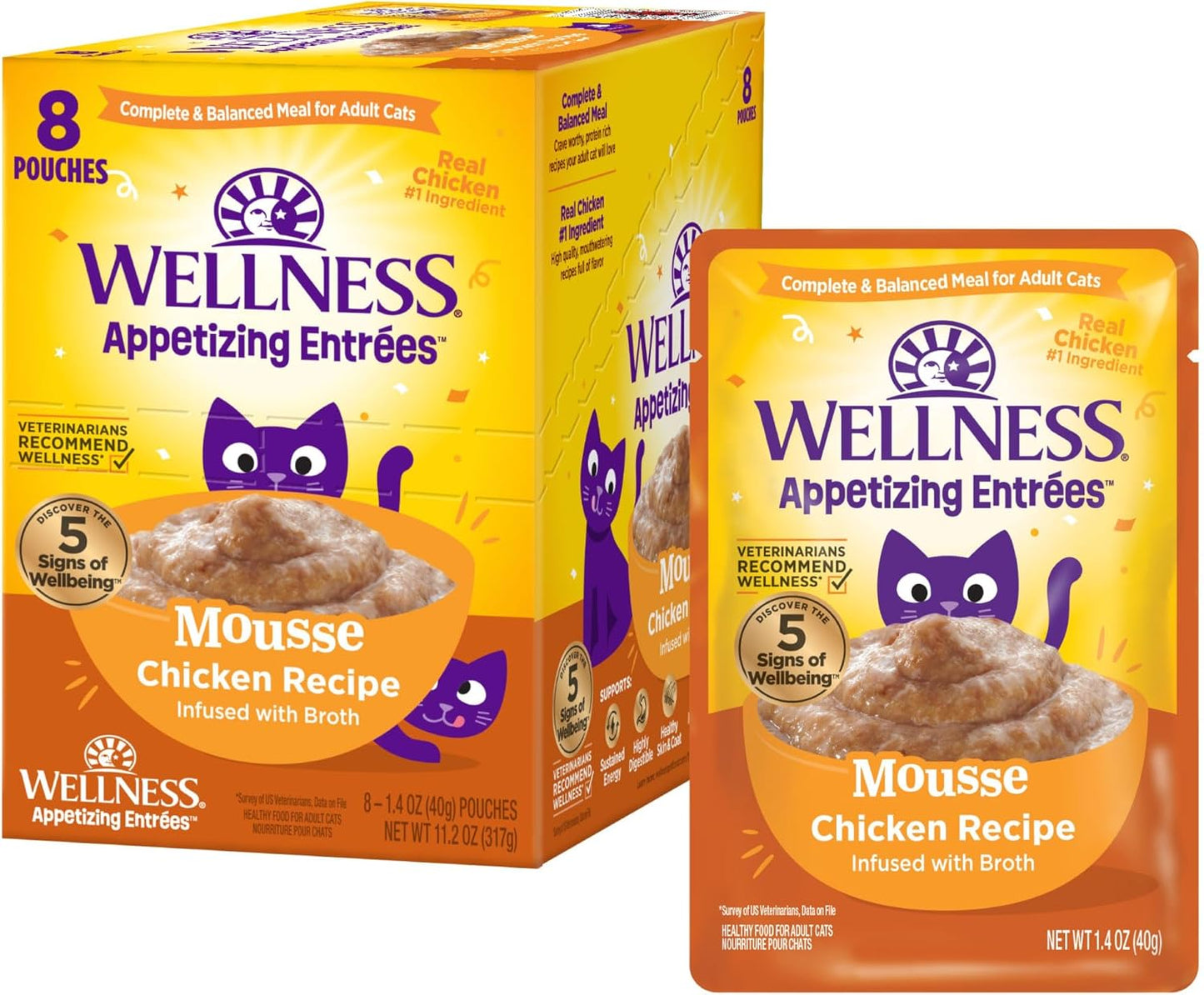 Wellness-Appetizing-Entrées-Mousse-Adult-Wet-Cat-Food,-Natural,-Protein-Rich,-Grain-1.4-Pouch,-Pack1700