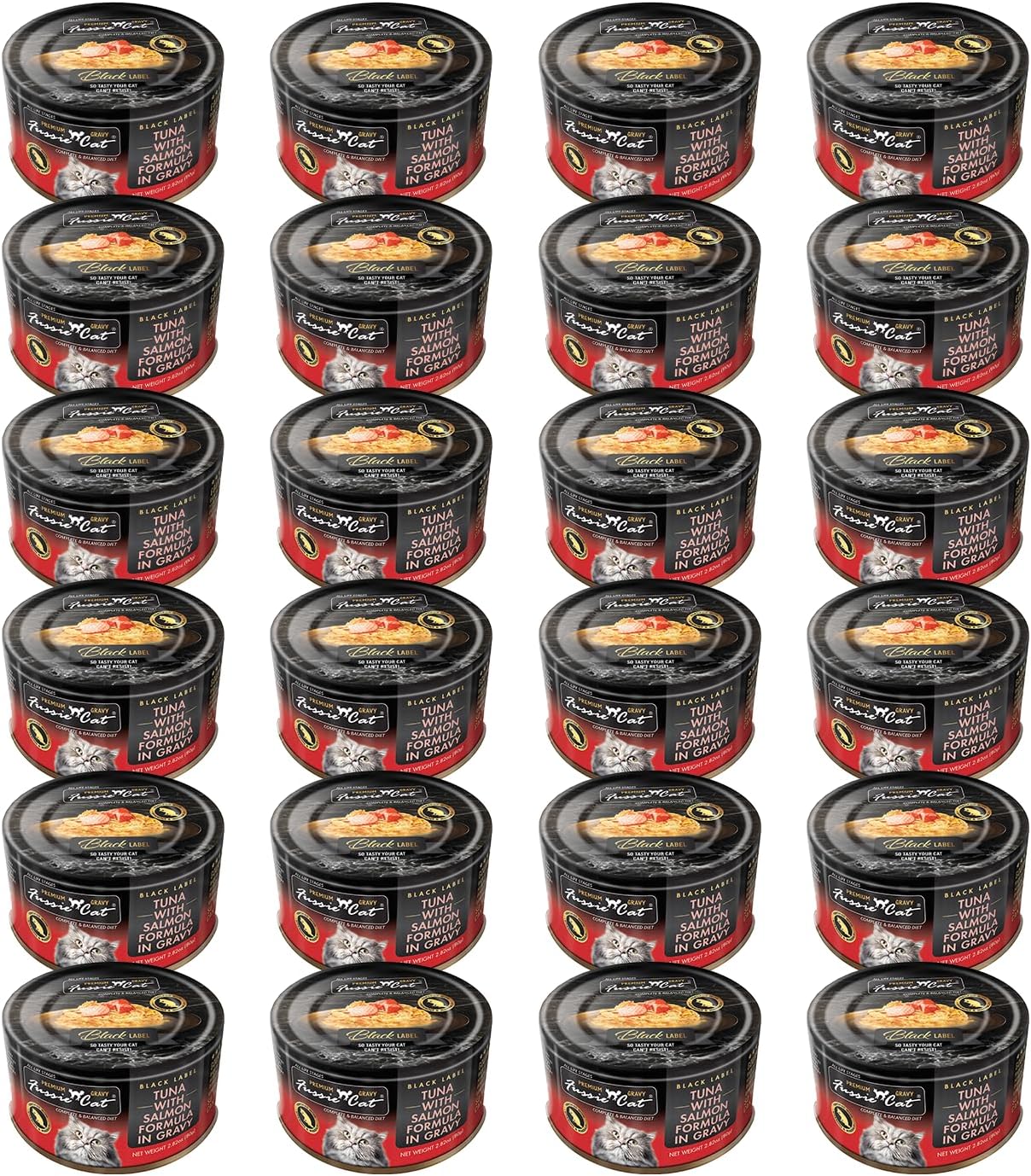 Fussie-cat-Premium-Tuna-with-Salmon-in-Gravy,-2.82oz-can,-case-of-24-322