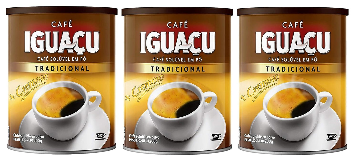 Cafe-Iguacu-Tradicional-Instant-Brazilian-Coffee,-Can-200-grams-(Pack-of-3)---314