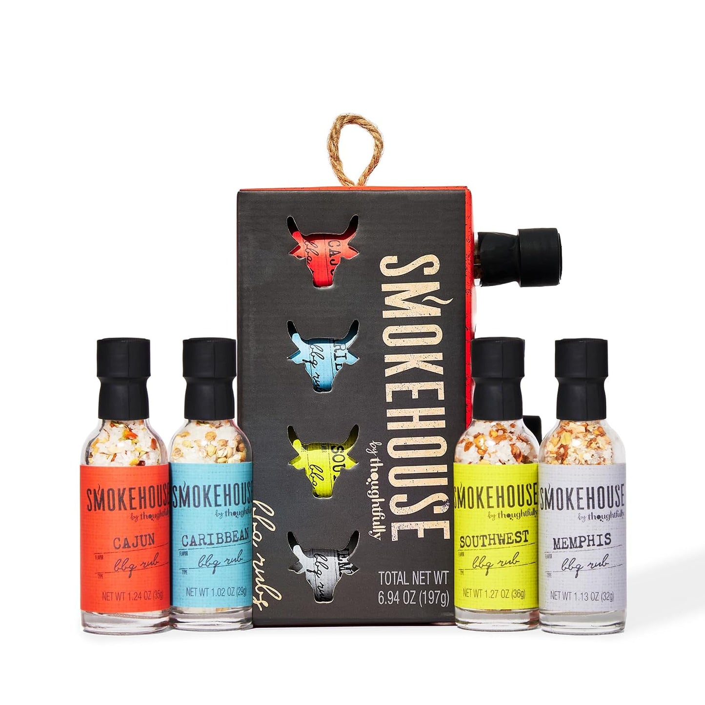 Smokehouse-by-Thoughtfully,-Smokehouse-Barbecue-Rubs-Gift-Set,-Flavors-Include-Cajun,-Caribbean,-1265