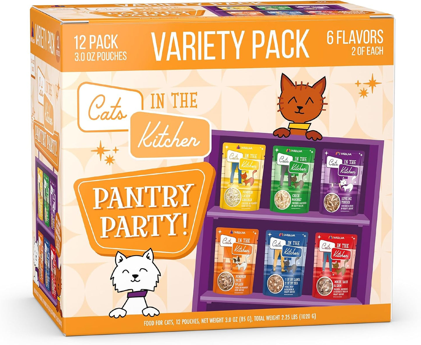 Weruva-Cats-in-the-Kitchen,-Pantry-Party-Pouch-Variety-Pack-in-Gravy-Cat-1693