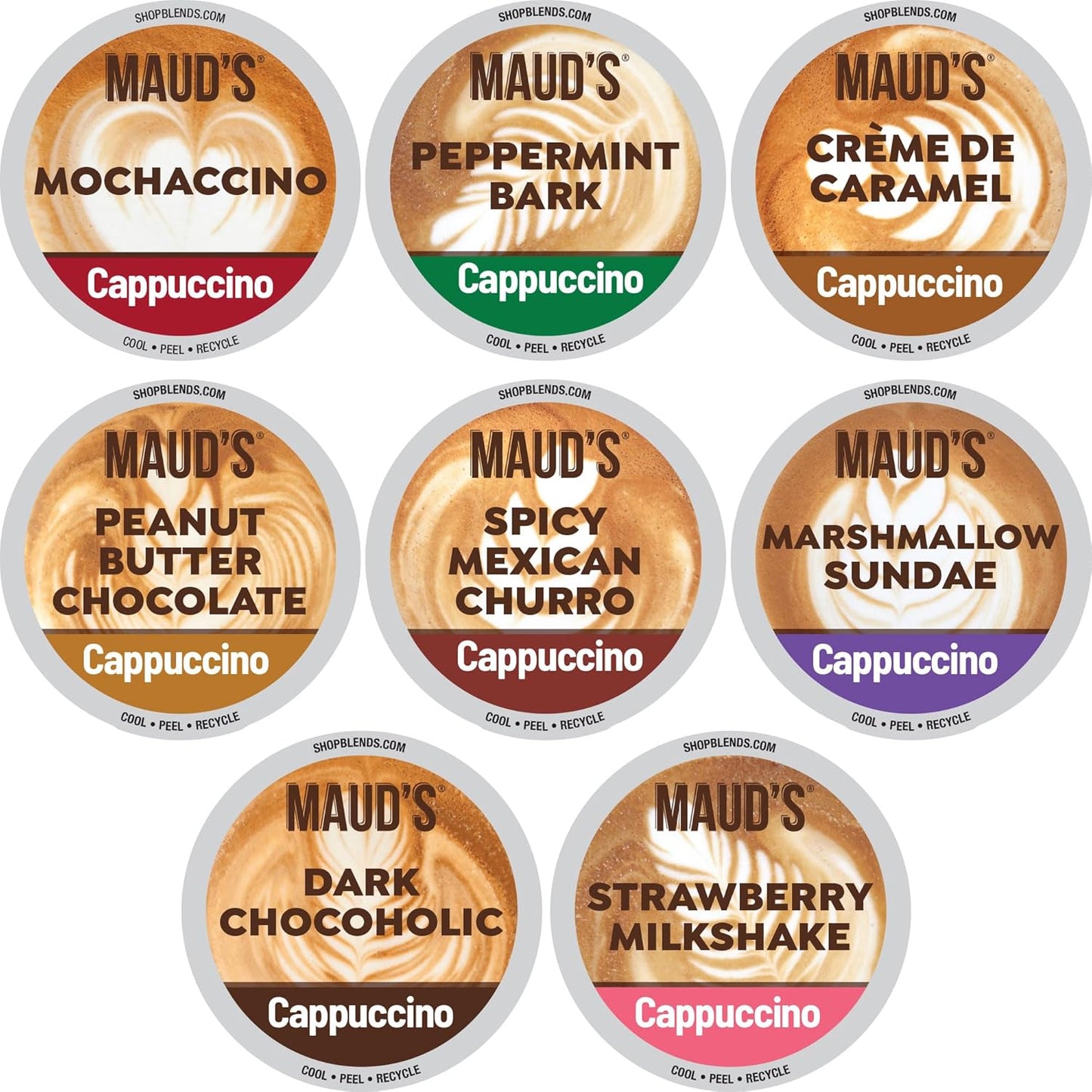 Maud's-Cappuccino---Paquete-variado-de-cápsulas-de-café,-56-unidades,-sabores2573