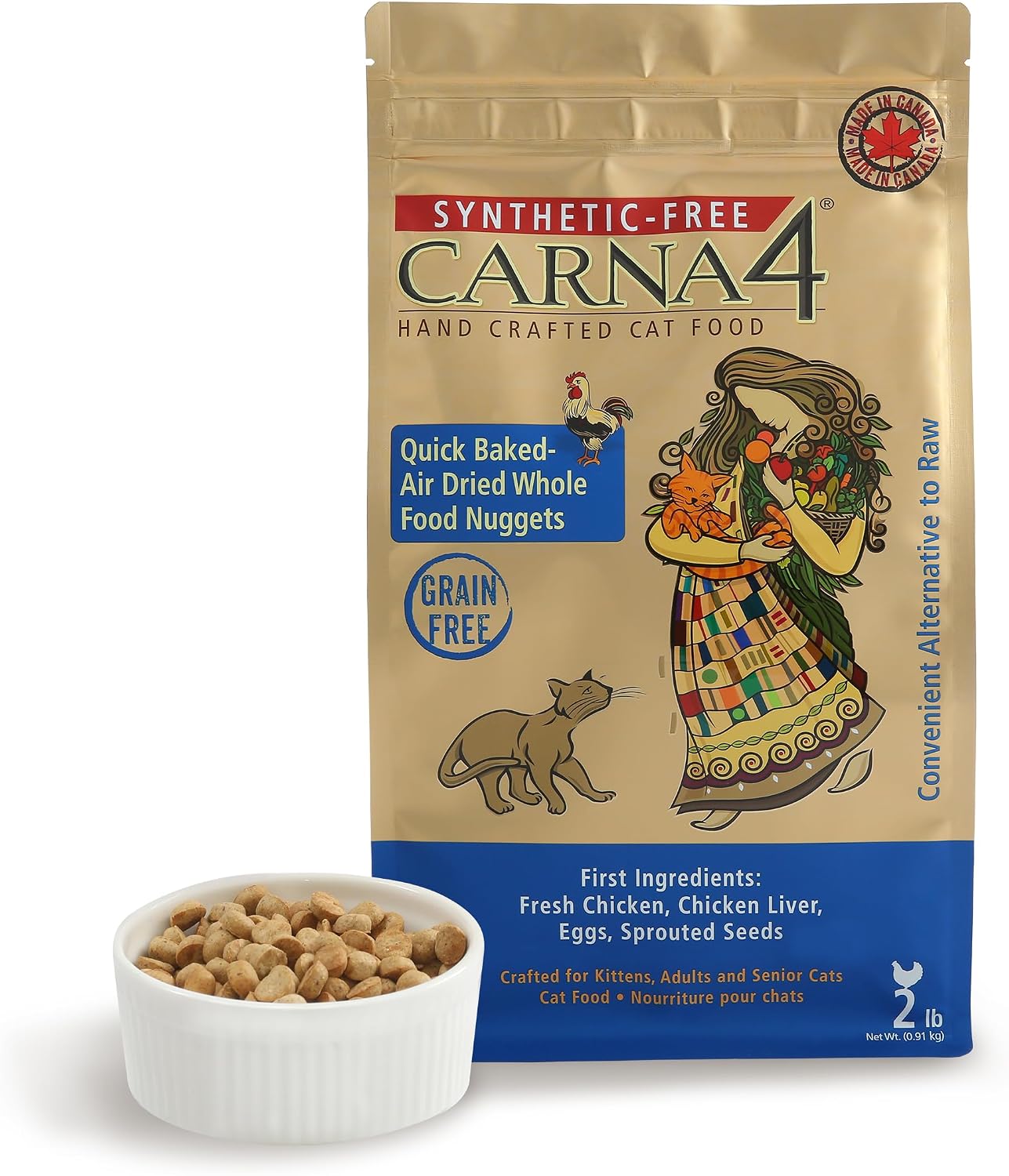 CARNA4-Air-Dried-Cat-Food,-Chicken-Recipe,-Quick-Baked-Whole-Food-Nutrition-with-606