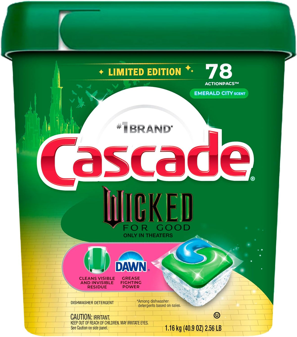 Cascade-Wicked: For Good-Limited-Edition-Complete-Dishwasher-Pods,-Dishwasher-Detergent,-Dish-Detergent-Soap,-118