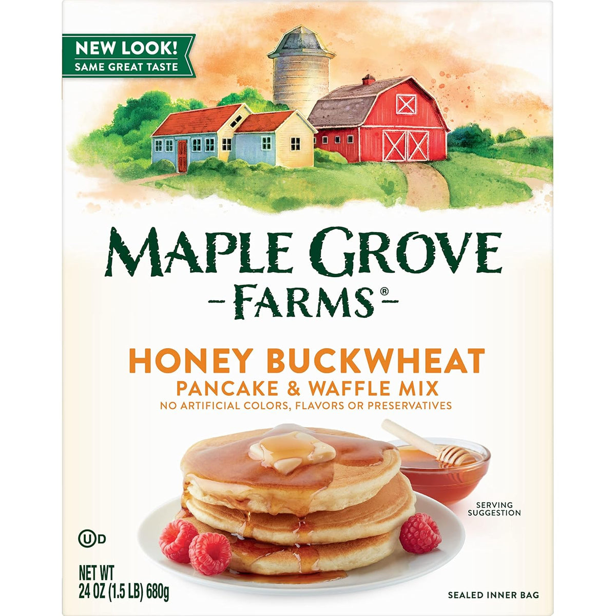 Maple-Grove-Farms-Pancake-&-Waffle-Mix,-Honey-Buckwheat,-24-193