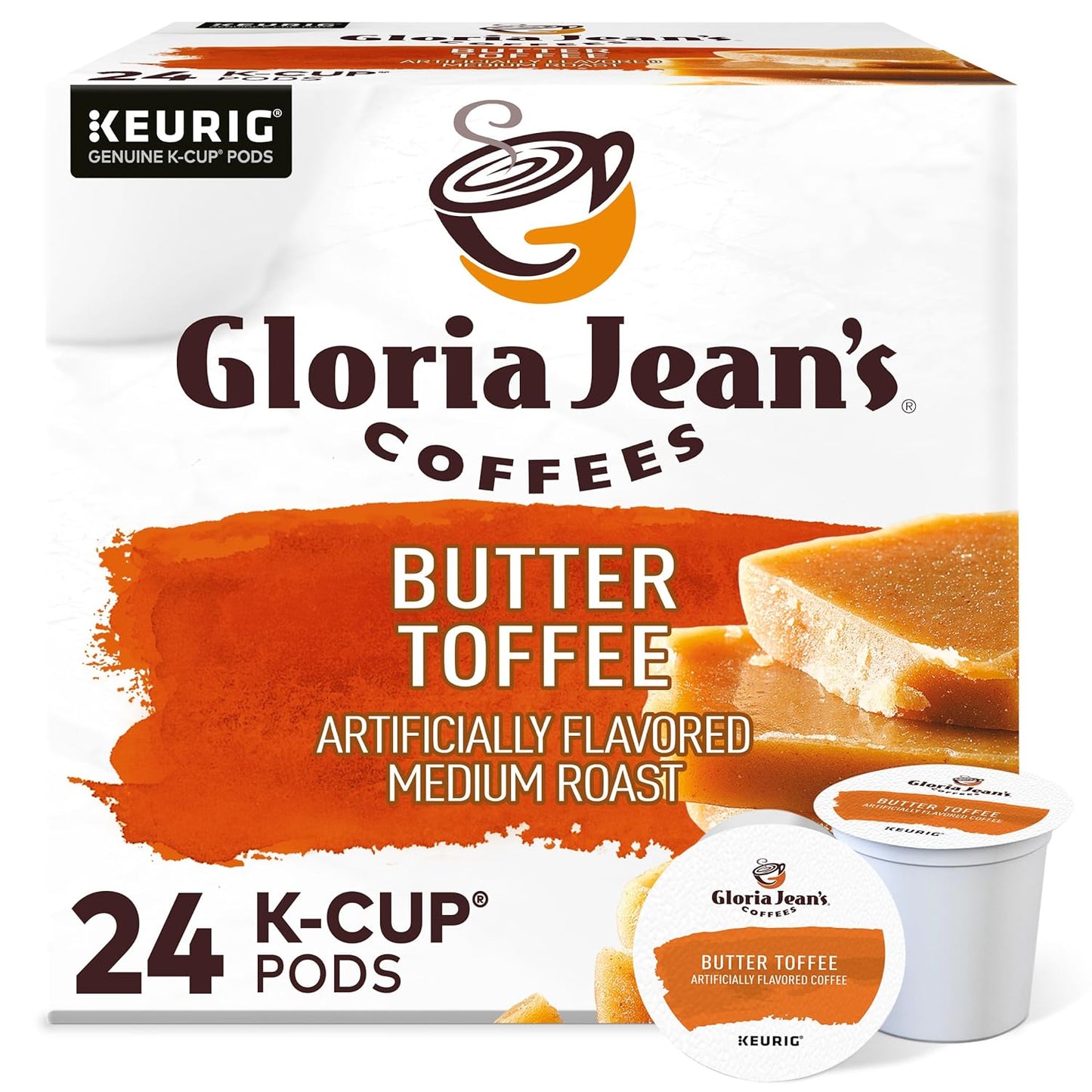 Gloria-Jean's-Coffees-Butter-Toffee,-Single-Serve-Keurig-K-Cup-Pods,-Flavored-Medium-Roast-Coffee,-2875