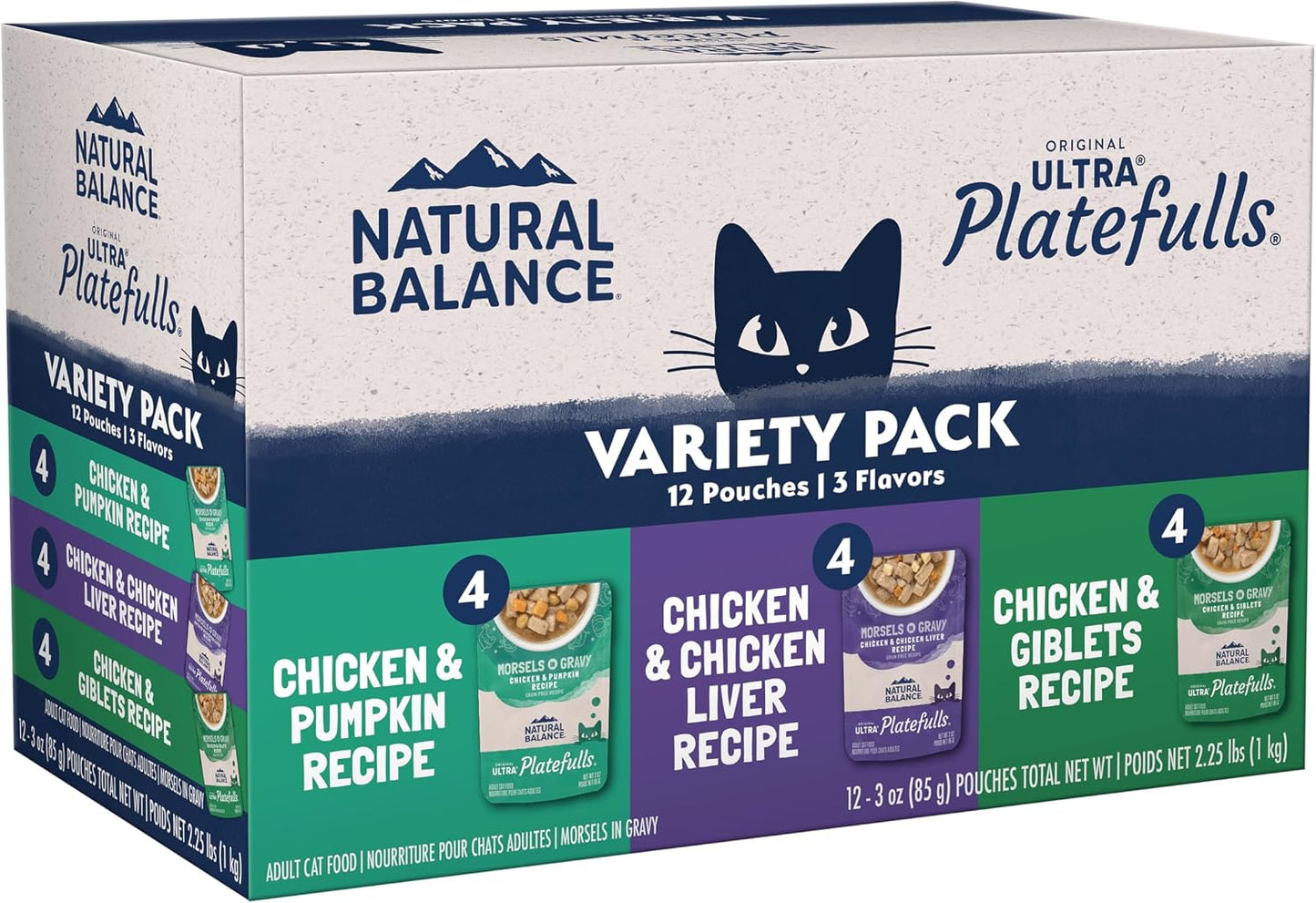 Natural-Balance-Platefulls-Variety-Pack---Chicken-Morsels-in-Gravy-Wet-Cat-Food,-944