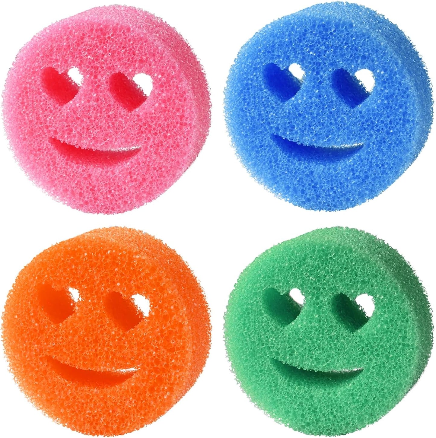 Smiley-Face-Sponge-for-Smile-Face-Dish-Wand-Handle-4-Pack-1875