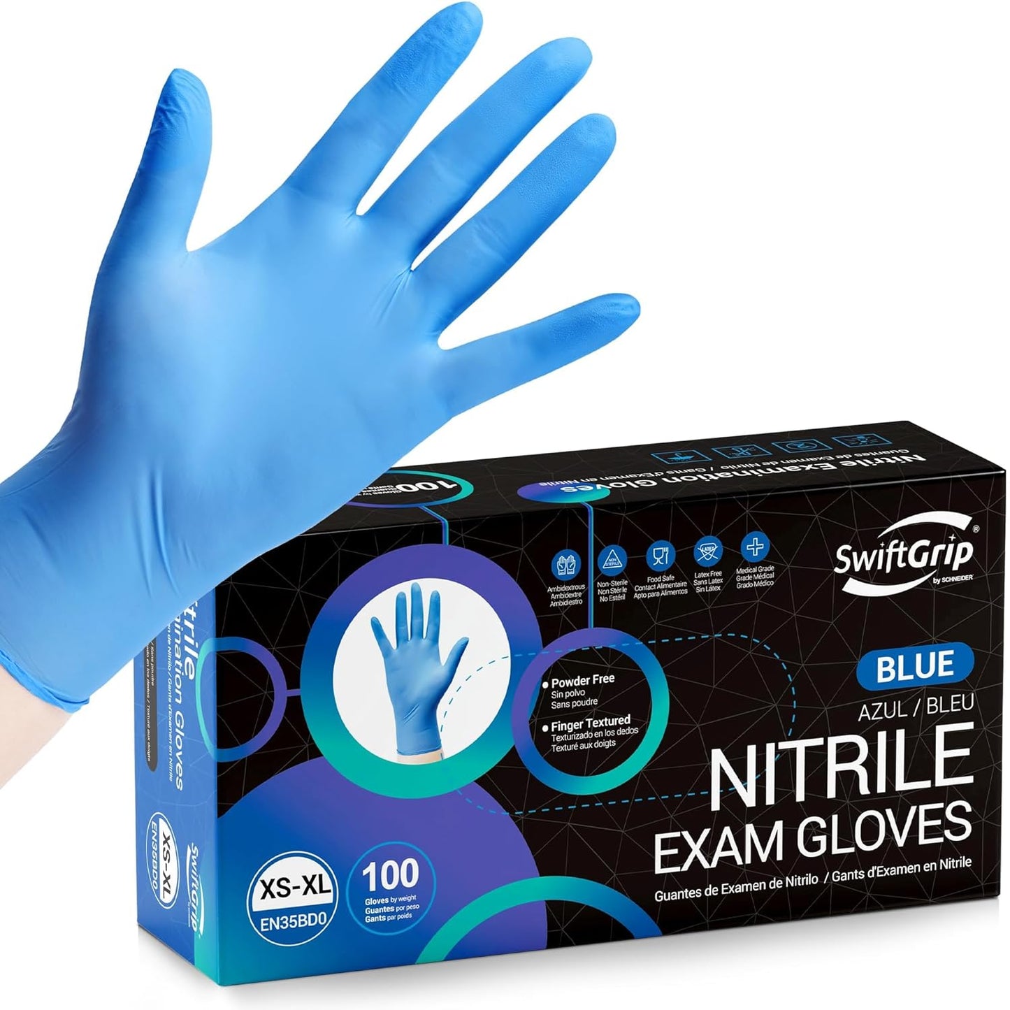 SwiftGrip-Disposable-Nitrile-Exam-Gloves,-Blue,-Nitrile-Gloves-Disposable-Latex-Free,-Medical-Gloves,-Cleaning-Gloves,-1351
