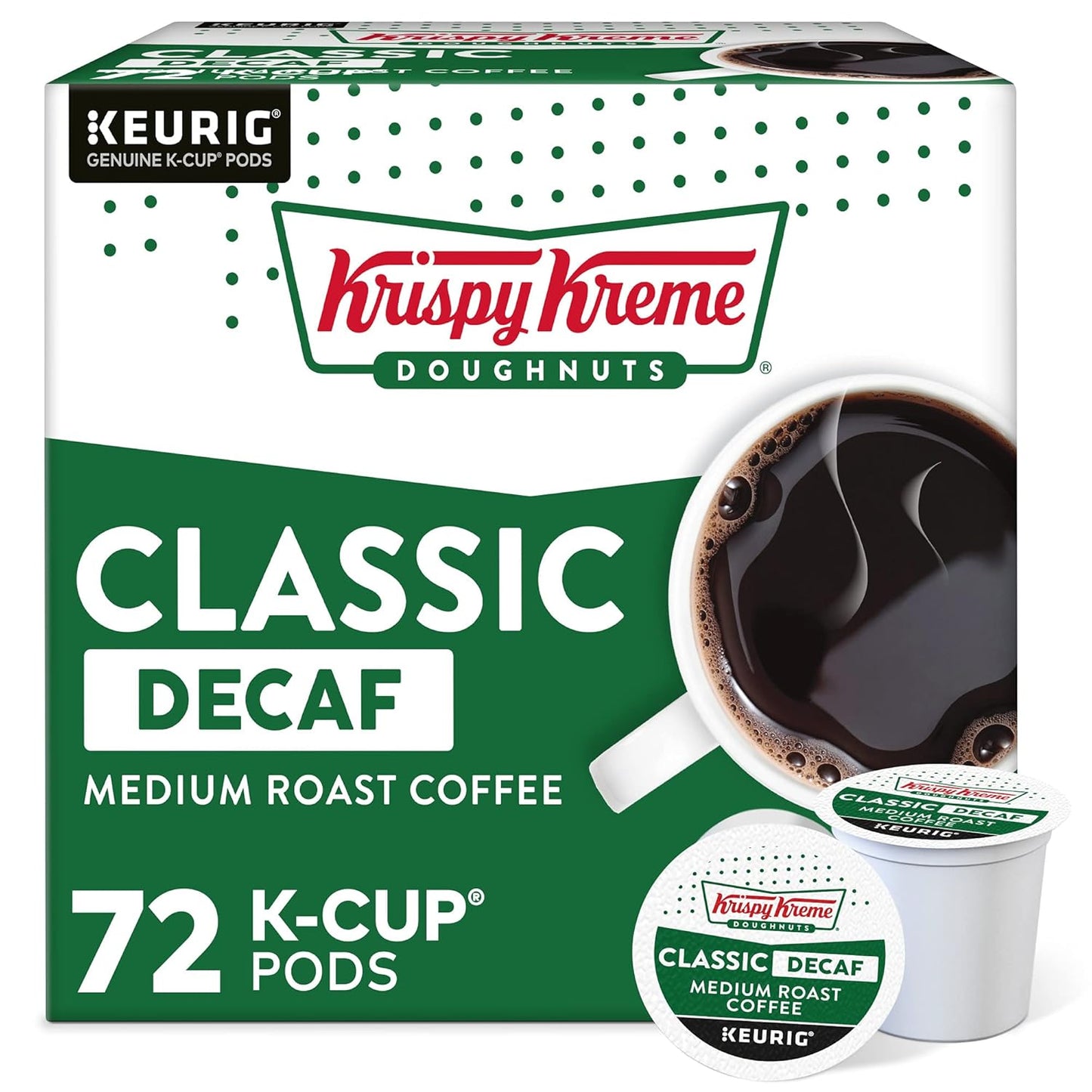 Krispy-Kreme-Classic-Decaf,-Single-Serve-Keurig-K-Cup-Pods,-Medium-Roast-Coffee-Pods,-72-2092