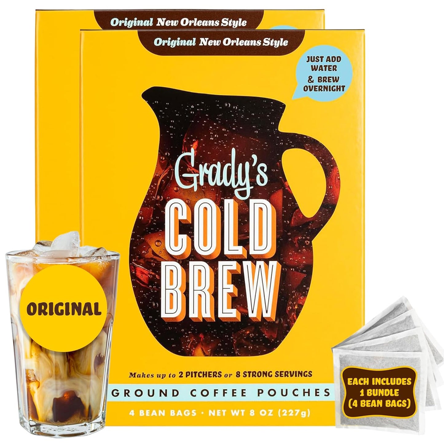 GRADY’S-COLD-BREW,-New-Orleans-Style,-1-Arabica-Ground-Coffee-&-Chicory-Pouches,-2215