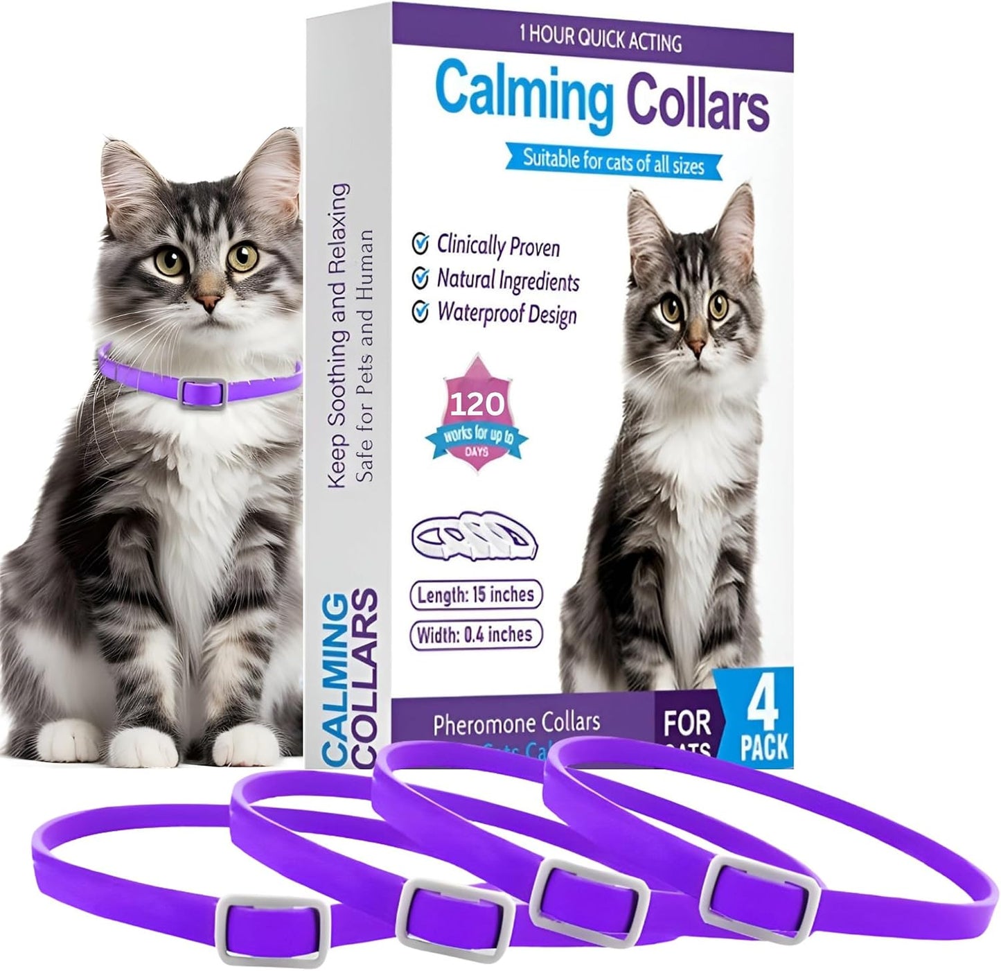 Cat-Calming-Collar-Premium-Quality-for-120-Days-of-Continuous-Calm,-Cat-Pheromones-702