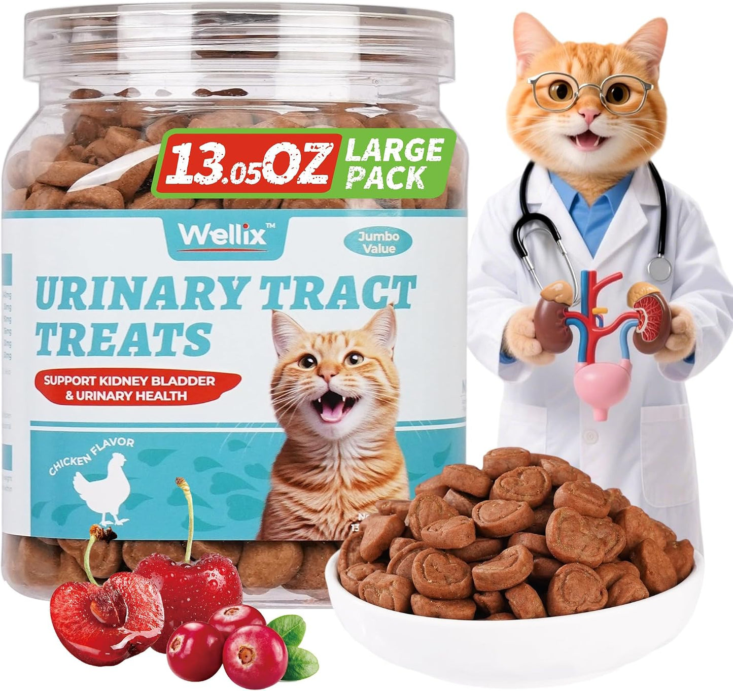 Wellix-13.5oz-Urinary-Tract-Health-Supplement-Cat-Treats-for-Indoor-Cats---Chicken-861