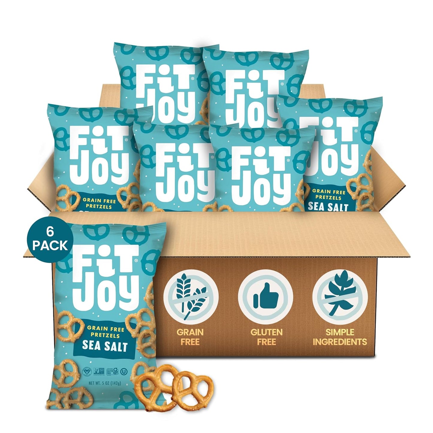 FitJoy-Sea-Salt-Pretzel-Twists,-Gluten-Free,-5-oz,-Pack-of--6-|-Grain-Pretzels,-858