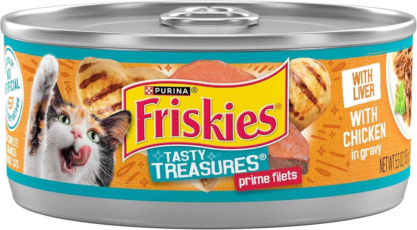 Purina-Friskies-Wet-Cat-Food-Tasty-Treasures-With-Chicken-in-Gravy-Liver)-(Pack-24)1190