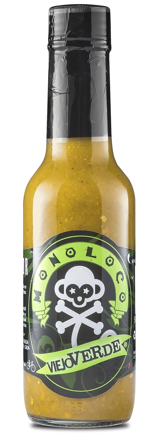 Monoloco-Hot-Green-Sauce-Vegan-Gluten-Free-with-Jalapeño,-Panamenian-Scotch-Bonnet-Peppers,-33