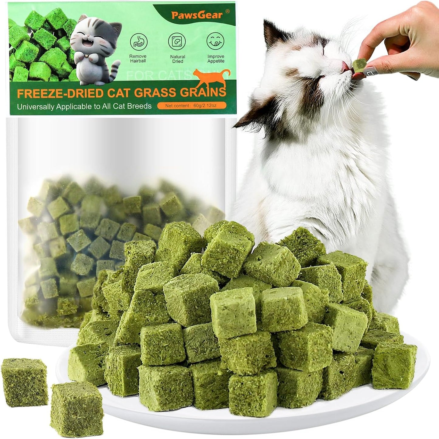 60g/2.13oz-Cat-Grass-Teething-Toy-Hairballs,Chew-Treats-for-Cats,Edible-Cat-Chew-Toys,Natural-for-960