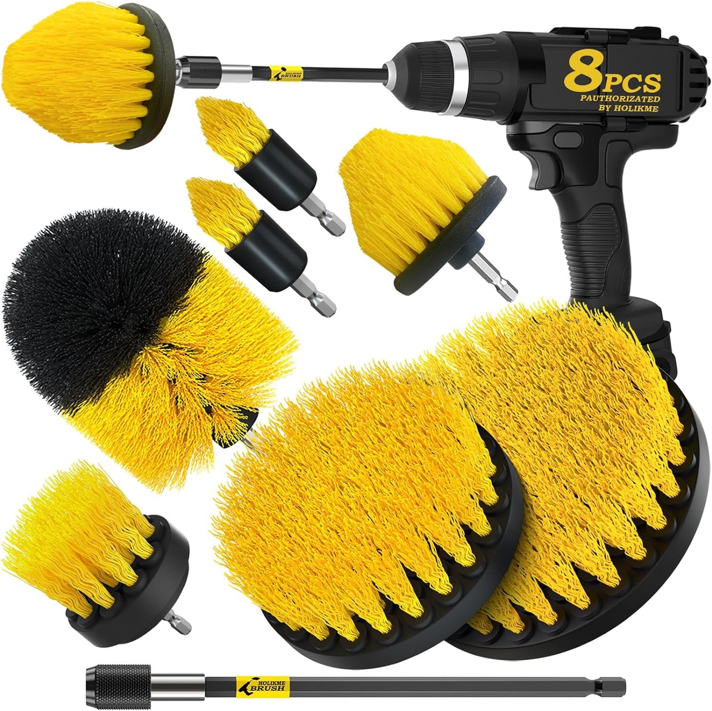 Holikme-8-Piece-Drill-Brush-Attachments-Set,-Power-Scrubber-with-5151