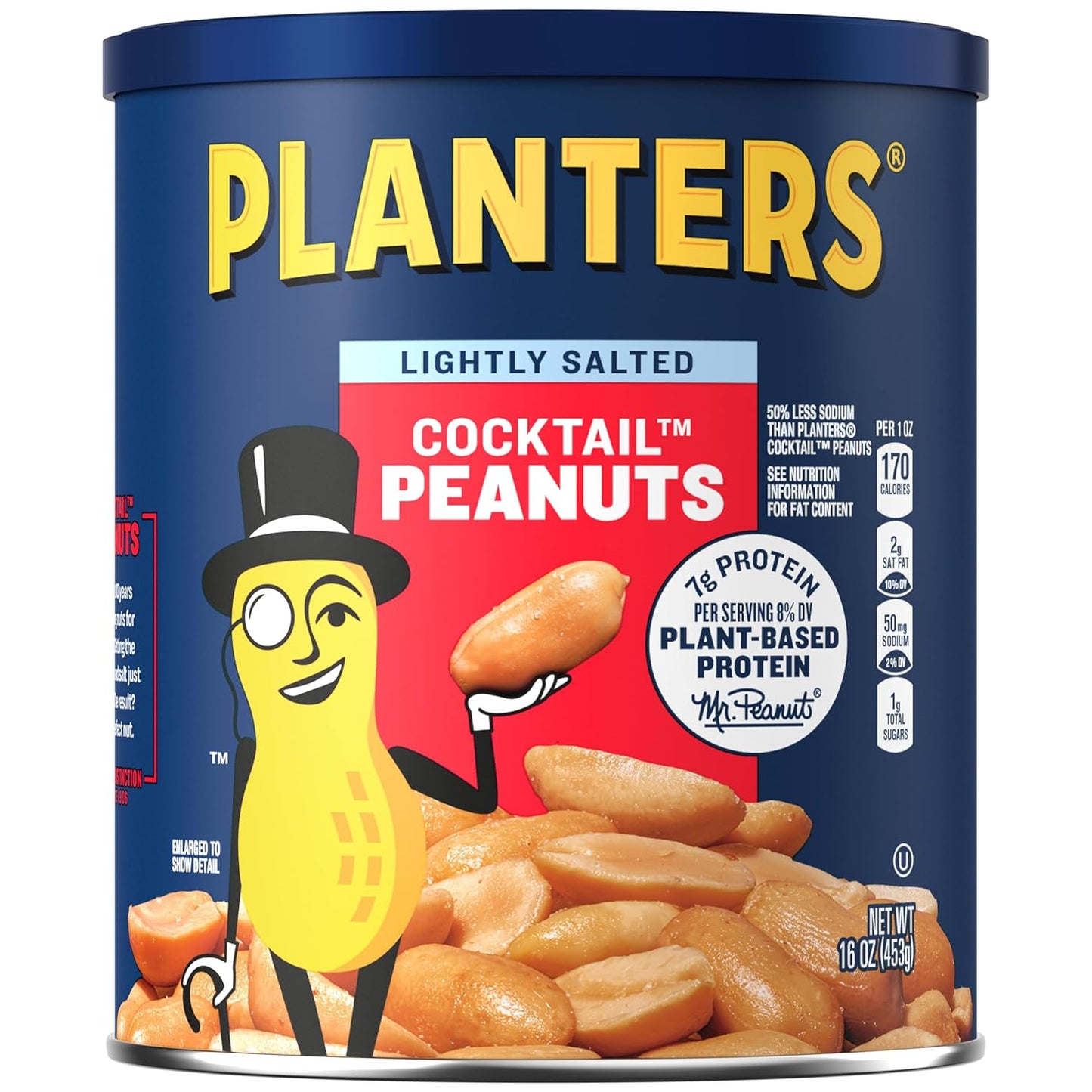 PLANTERS-Lightly-Salted-Peanuts,-Plant-Based-Protein-Snacks,-16-Oz-(1--Ct)-|-Roasted-Salted-2612