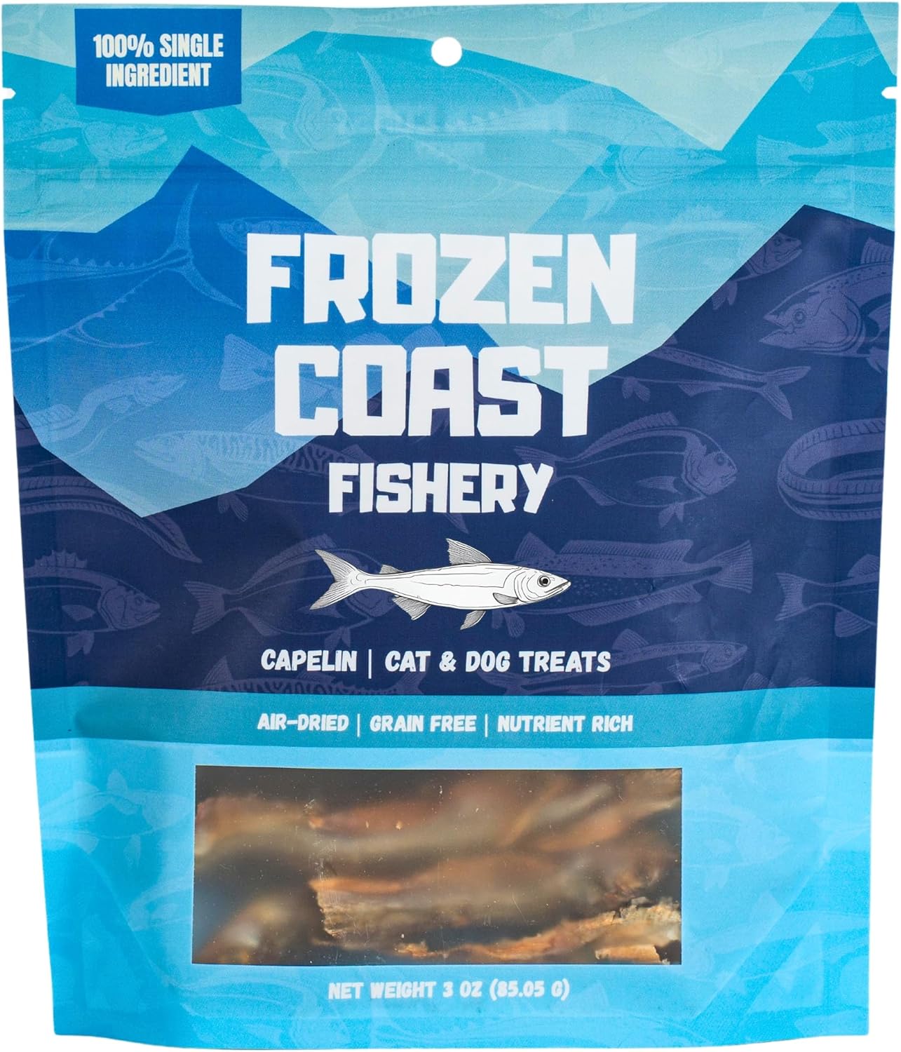 Frozen-Coast-Capelin-Cat-&-Dog-Treats--Single-Ingredient,-High-Protein,-3