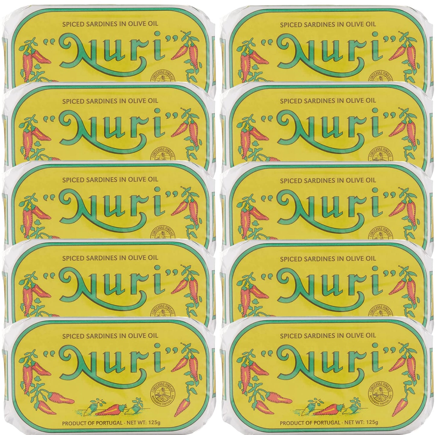 NURI-Sardinas-portuguesas-en-aceite-de-oliva-especiado---Paquete-de-10-(latas-1373