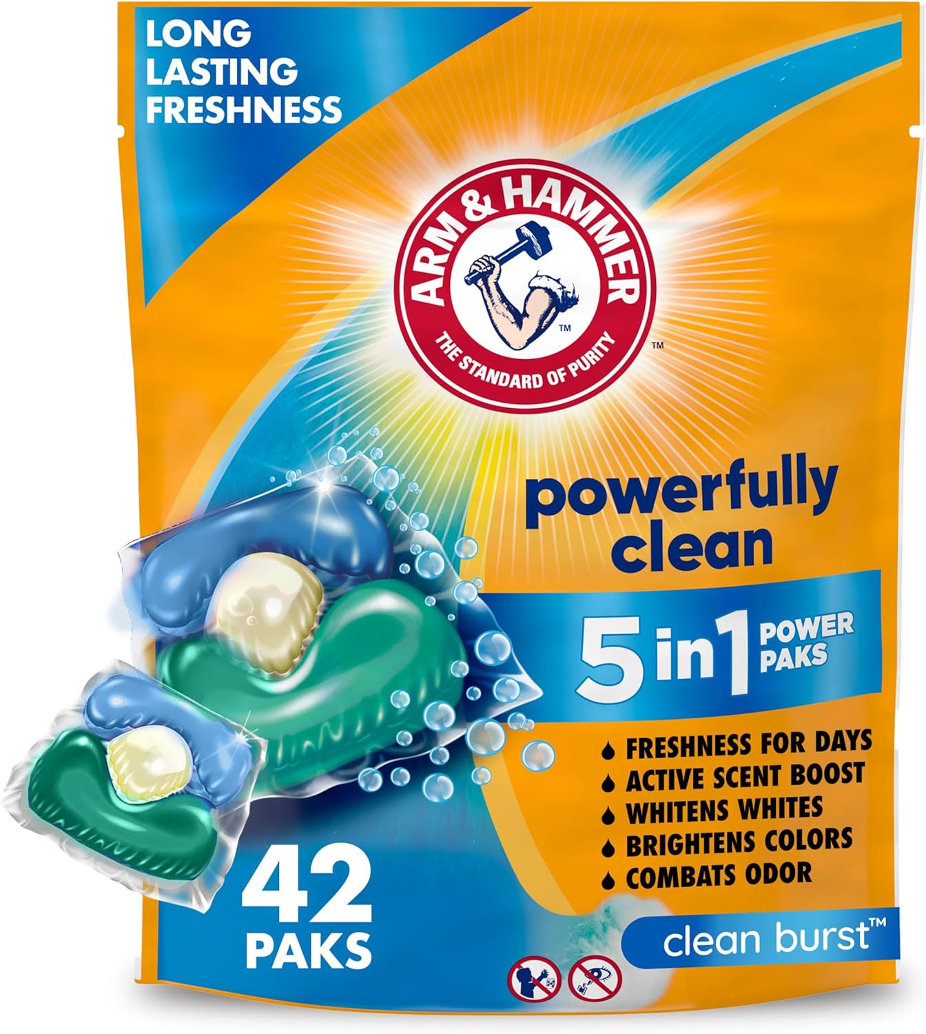 Arm-&-Hammer-Clean-Burst-5-in-1-Laundry-Detergent-Power-Paks,-4015