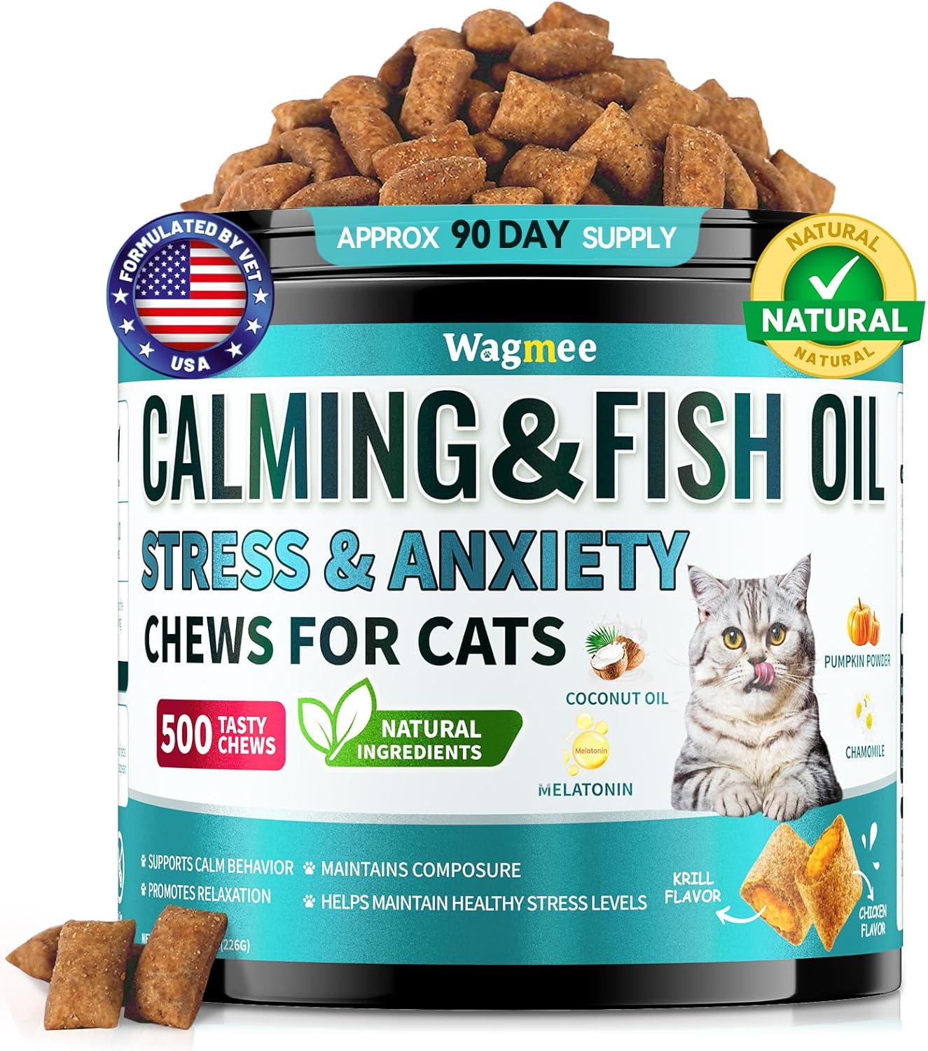 Wagmee-Cat-Calming-Treats---500-Crunchy-&-Creamy-Cat-Chews-with-Melatonin,-1378
