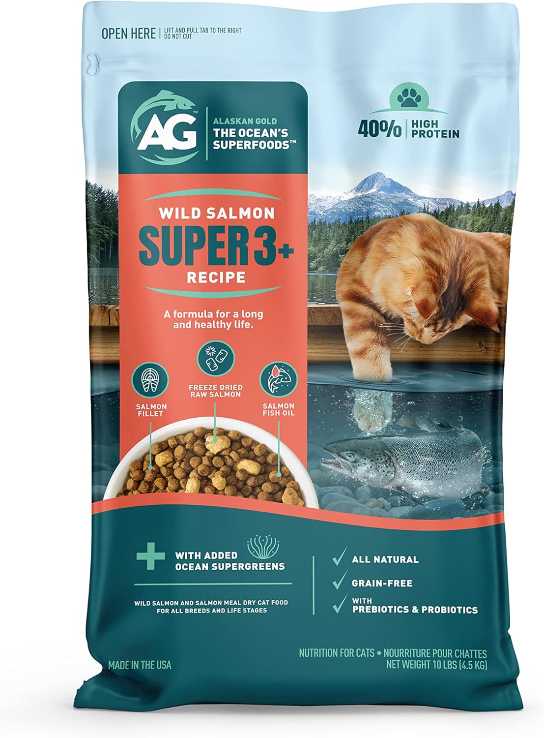 Alaskan-Gold-SUPER3+-All-Salmon-Freeze-Dried-Raw-Dry-Cat-Food,-Fortified-with-Fish-High-Protein,--700