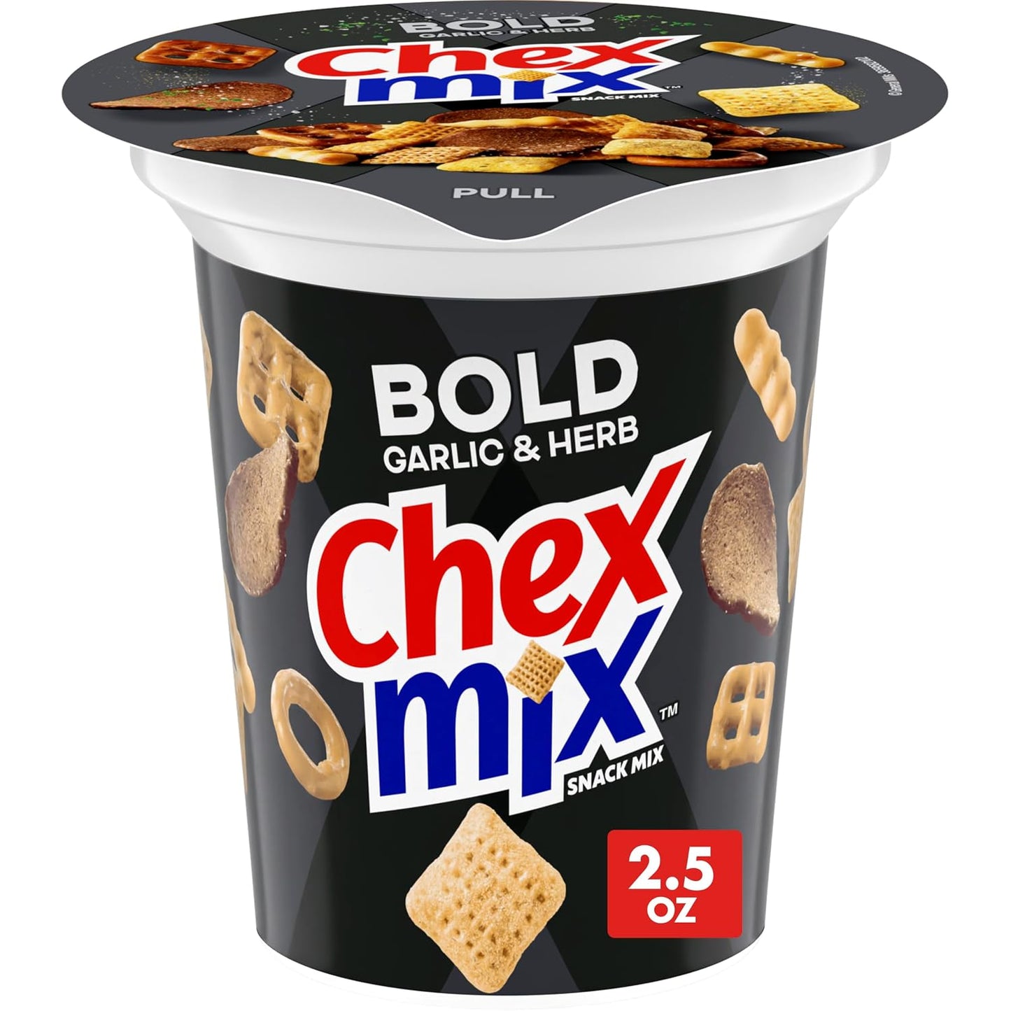 Chex-Mix-Bold-Garlic-&-Herb-Snack-Mix,-Snack-Cup,-2.5--oz-|-Individual-Fits-1077