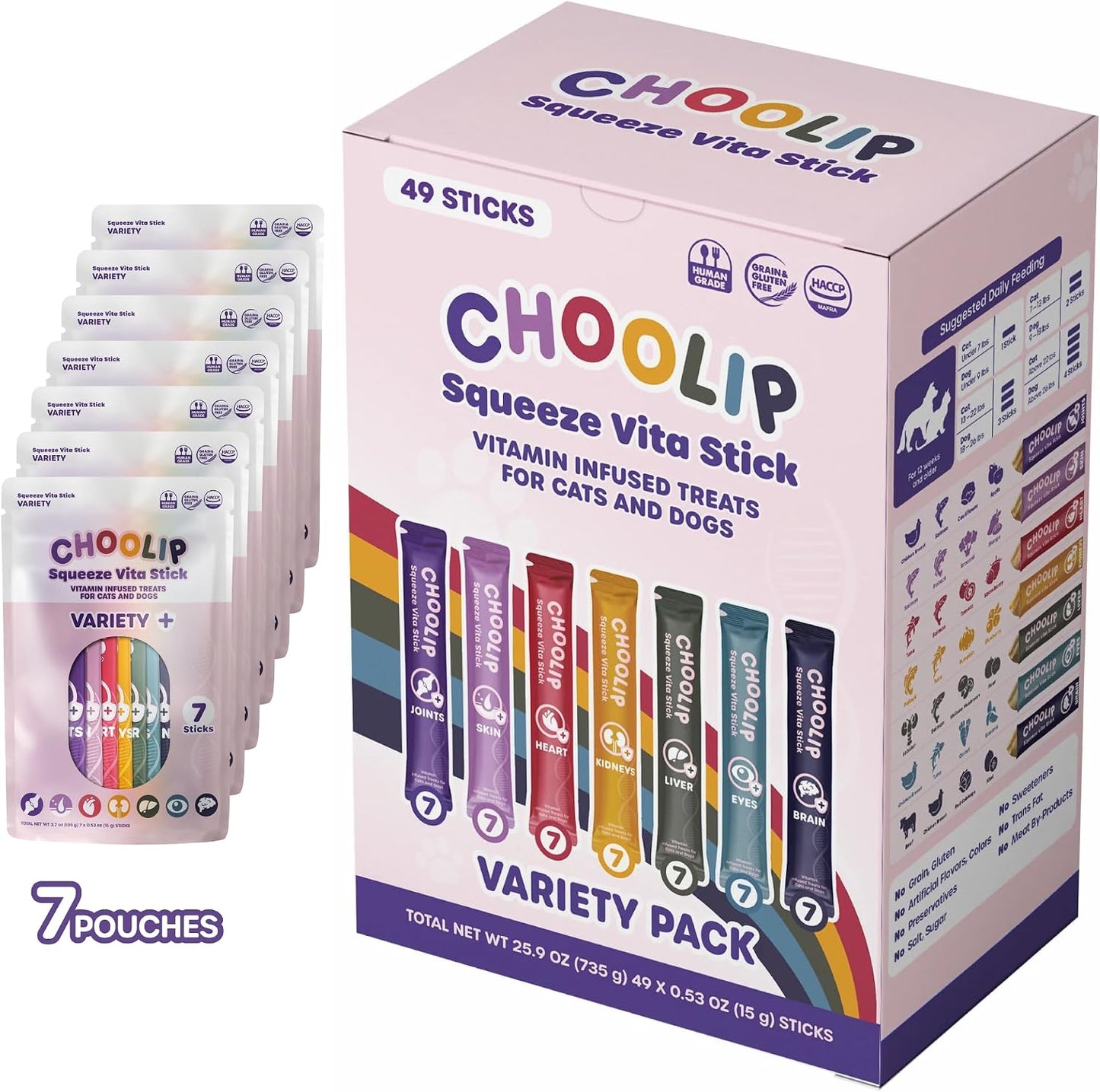 Choolip-Squeeze-Vita-Stick-Lickable-Cat-and-Dog-Treats-–-49-Count-Variety-Pack-with-355