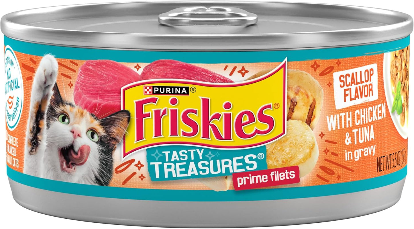 Purina-Friskies-Wet-Cat-Food-Tasty-Treasures-With-Chicken-and-Tuna-Gravy-Flavor)-(Pack1565