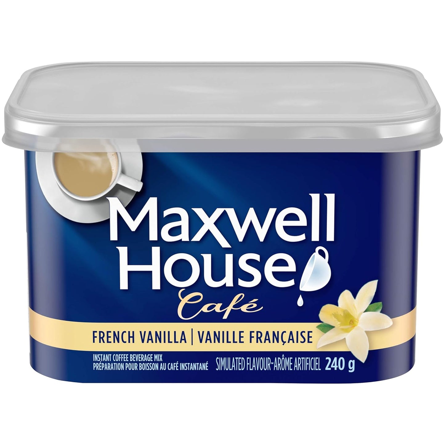 Maxwell-House-Cafe,-French-Vanilla,-Instant-Coffee,-240g/8.5oz.,-(Imported-from-Canada)-----664