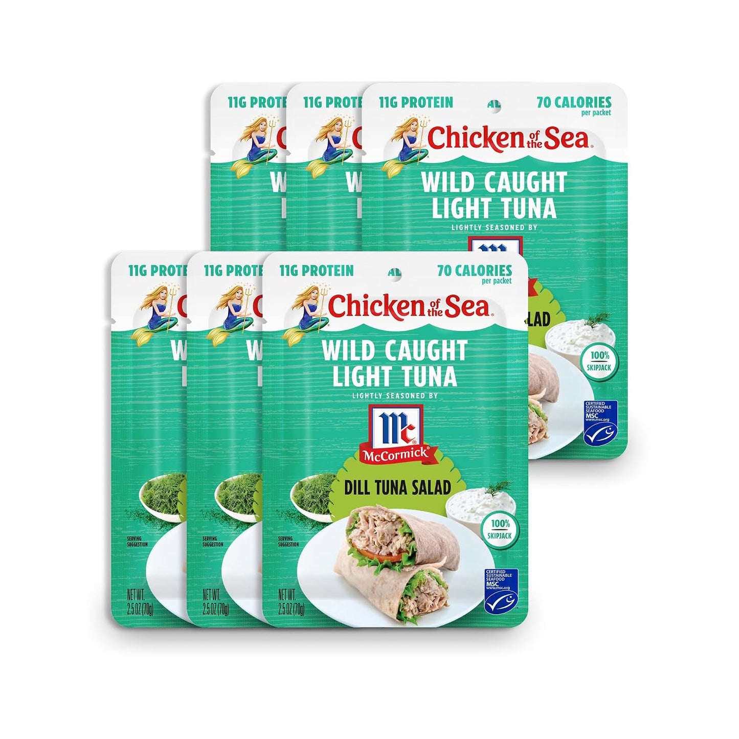 Chicken-of-the-Sea-Wild-Caught-Light-Tuna,-Dill-Tuna-Salad,-2.5-oz.-573