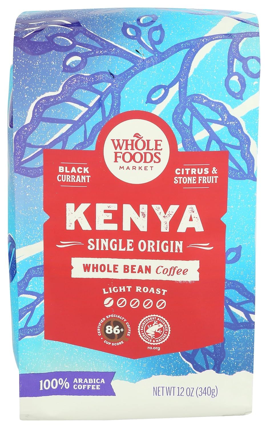Whole-Foods-Market,-Kenya-Single-Origin-Whole-Bean-Coffee,-Light-Roast,-Black-Currant,-900