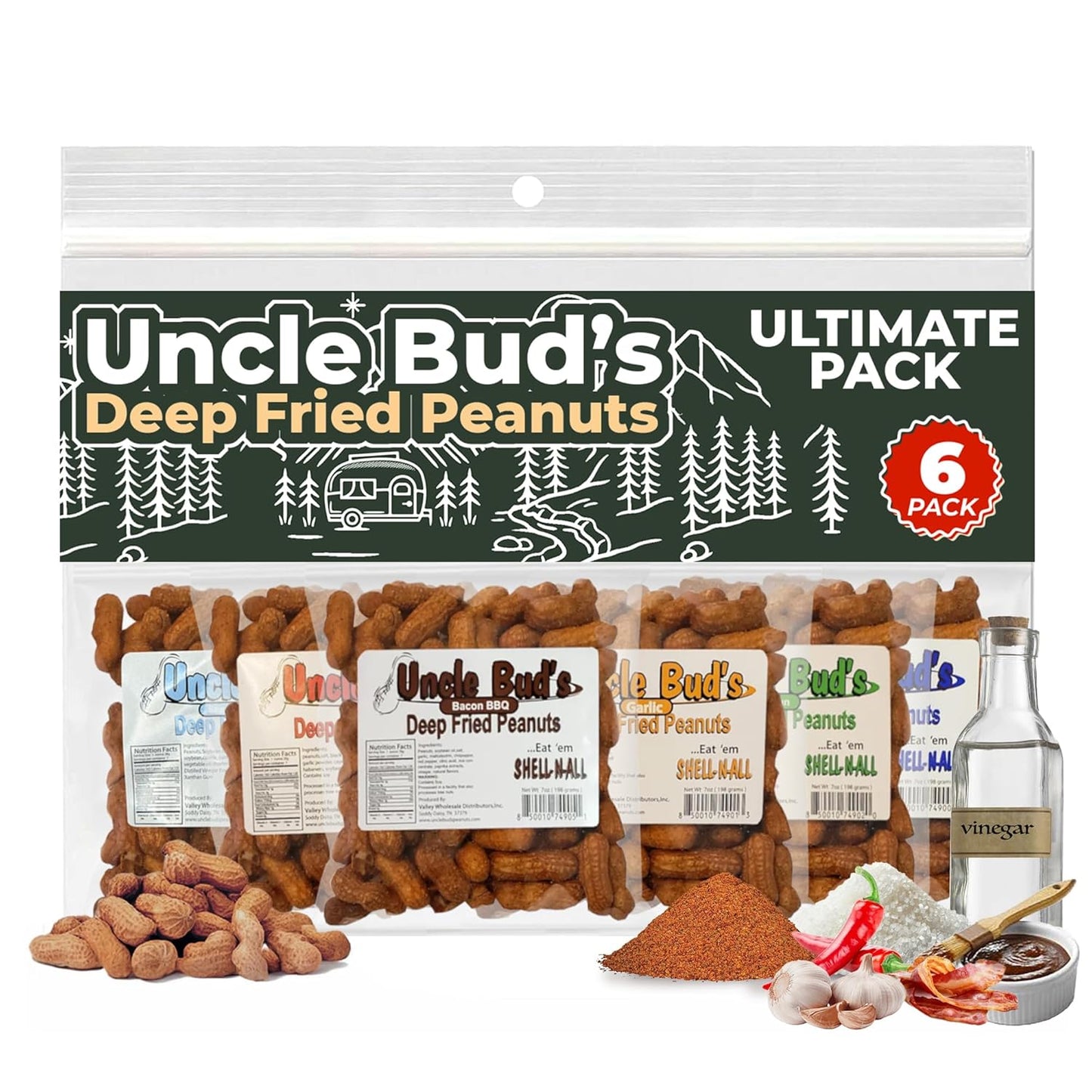 Uncle-Bud's-Deep-Fried-Peanuts-In-Shell-(6-Pack)-|-Flavored-Mixed-in-|-4