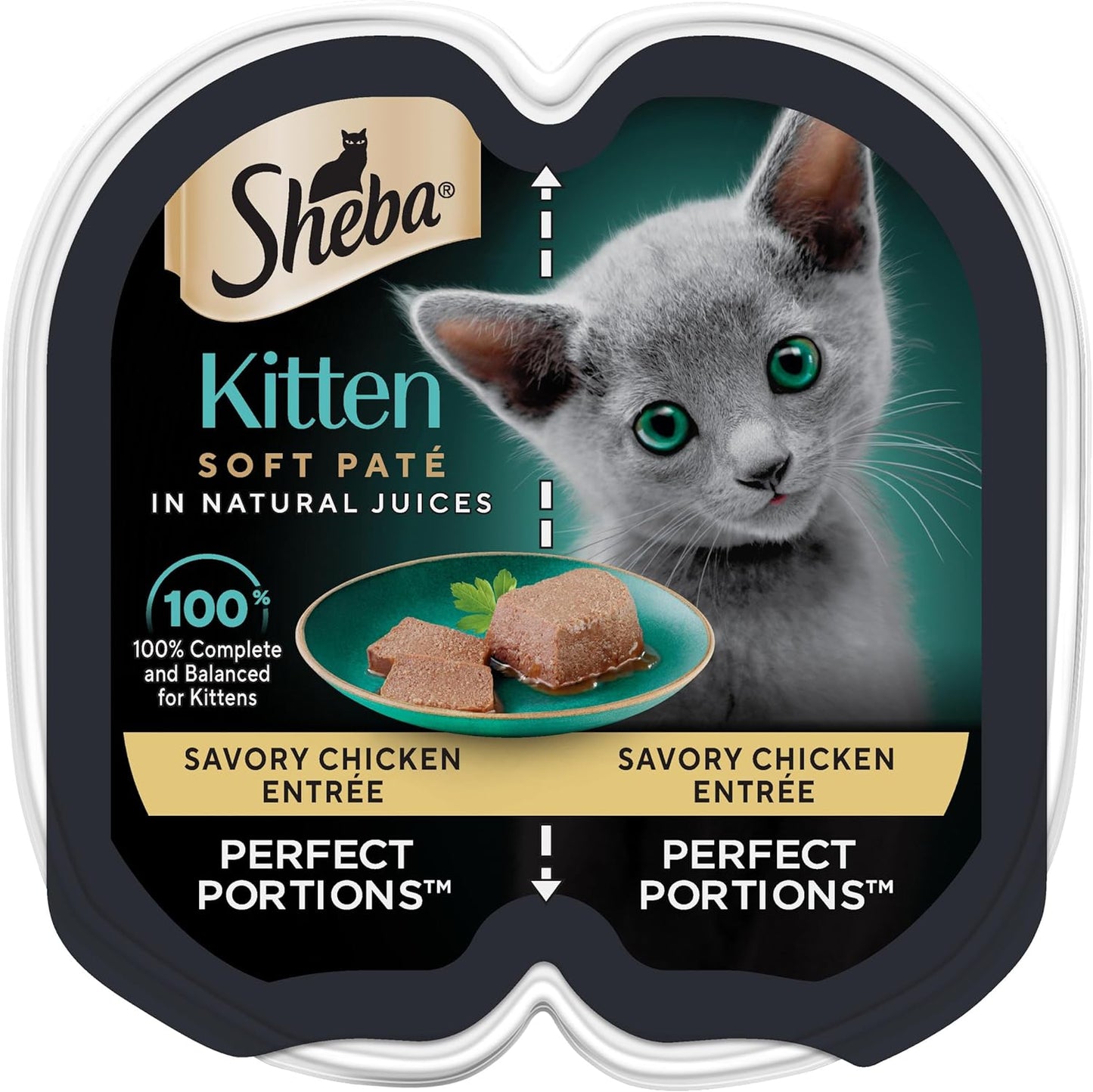 Sheba-Perfect-Portions-Kitten-Wet-Cat-Food-Pate-Chicken-Entree,-2.6-oz.-Twin-Pack-593